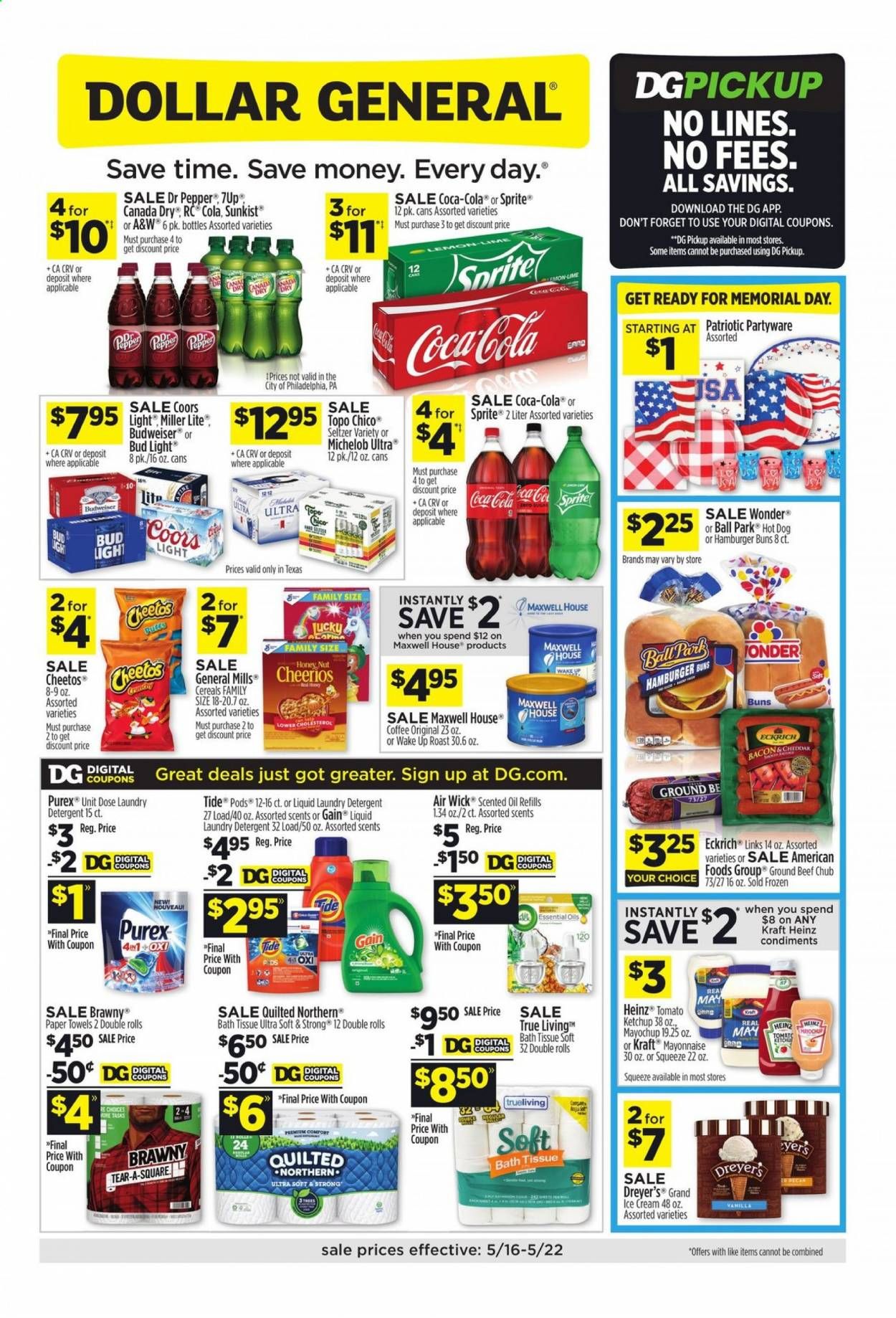 Dollar General (TX) Weekly Ad Flyer May 16 to May 22