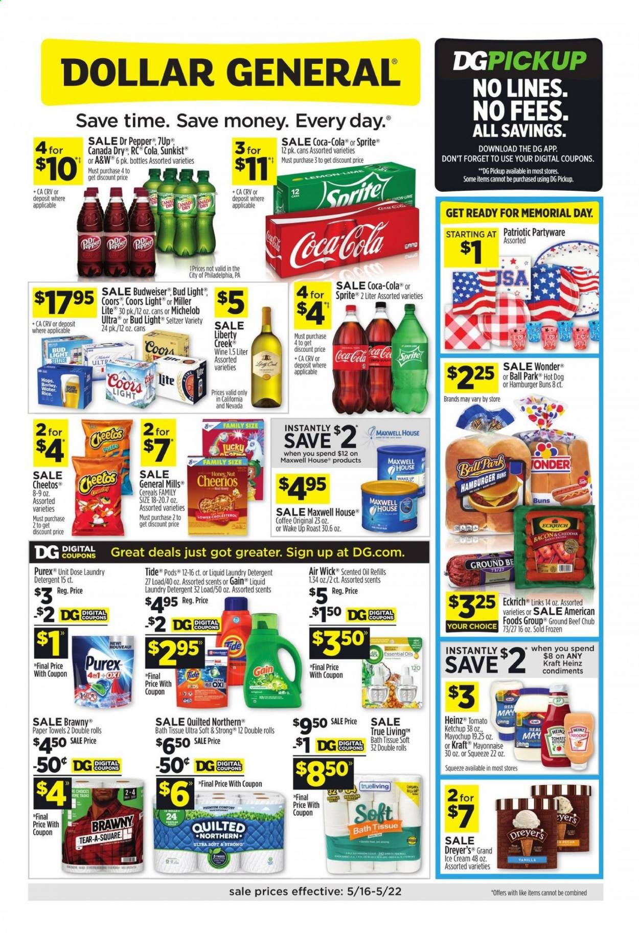 Dollar General (CA) Weekly Ad Flyer May 16 to May 22