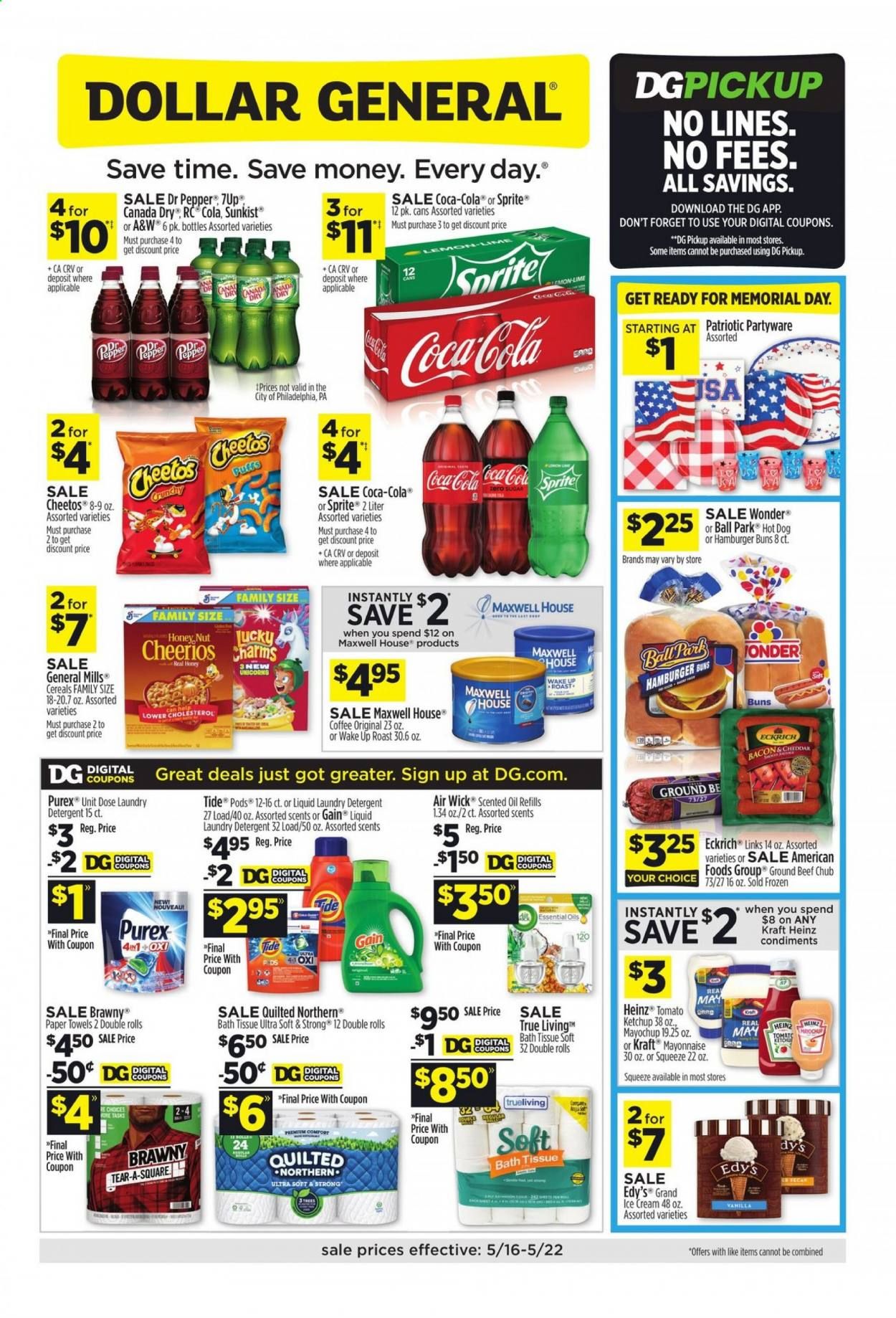 Dollar General (LA, MA, NY) Weekly Ad Flyer May 16 to May 22