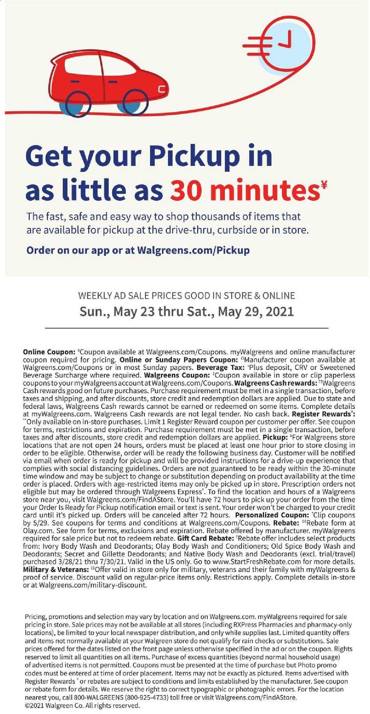 Walgreens Weekly Ad Flyer May 23 to May 29