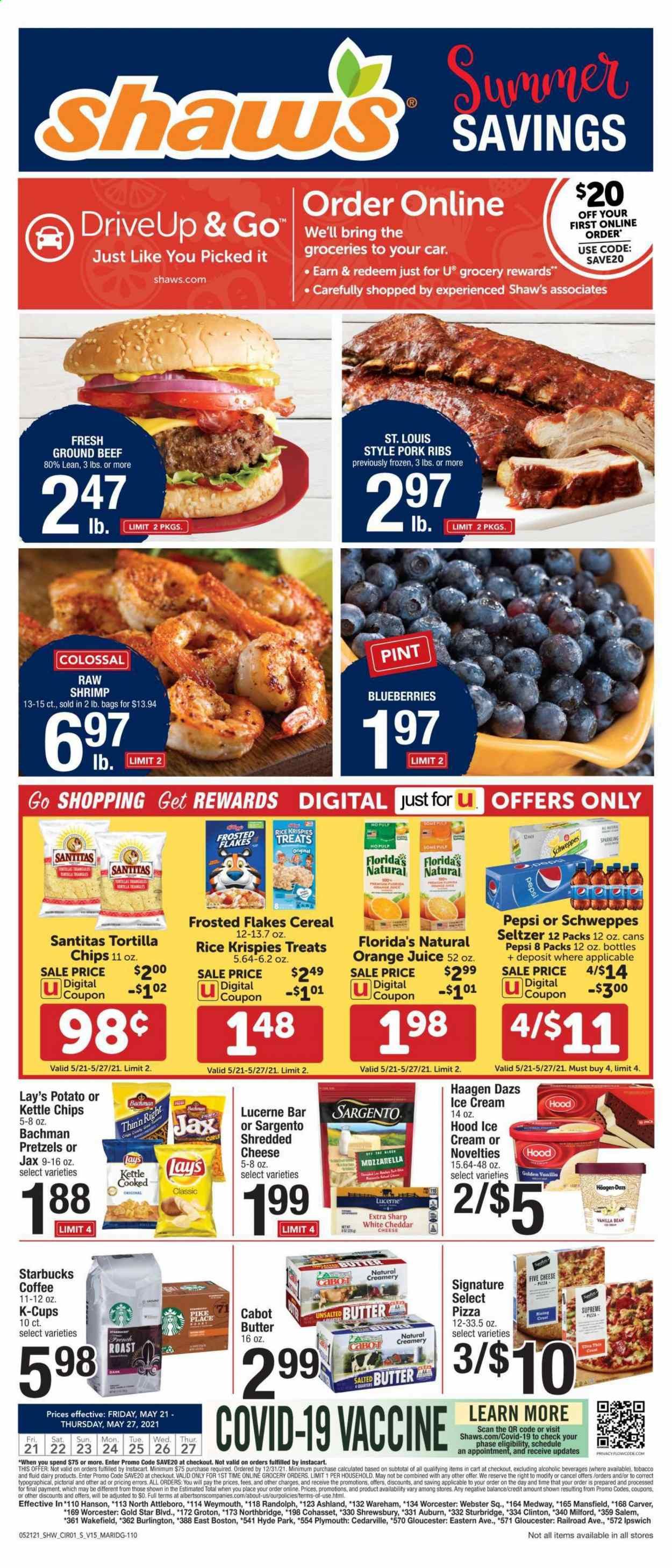 Shaw’s (MA, ME, NH, RI, VT) Weekly Ad Flyer May 21 to May 27