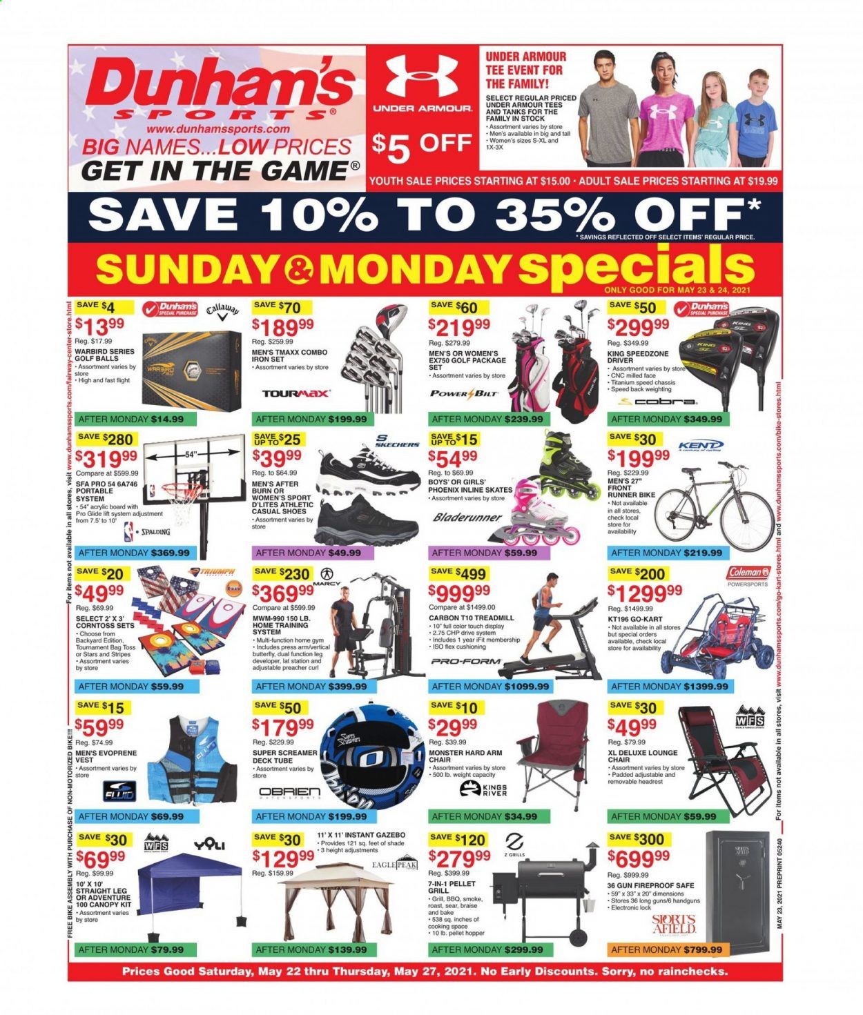 Dunham's Sports (MI, PA, WI) Weekly Ad Flyer May 22 to May 27