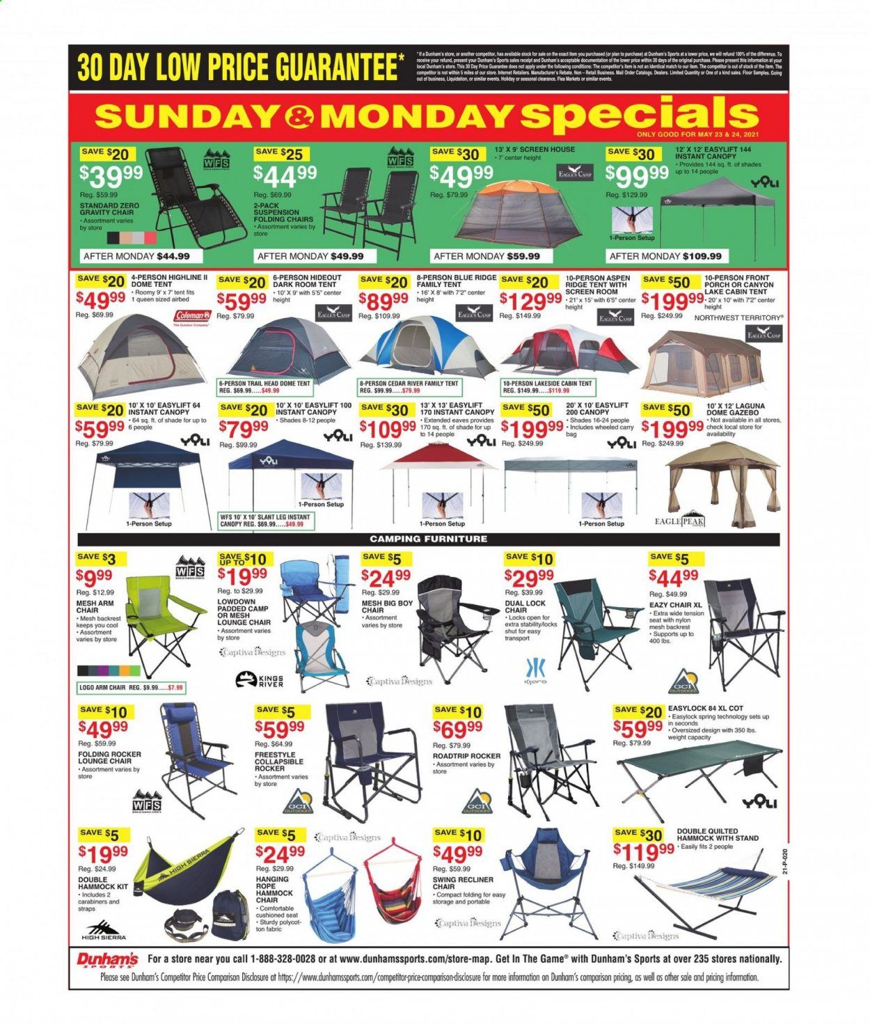 Dunham's Sports (MI, PA, WI) Weekly Ad Flyer May 22 to May 27