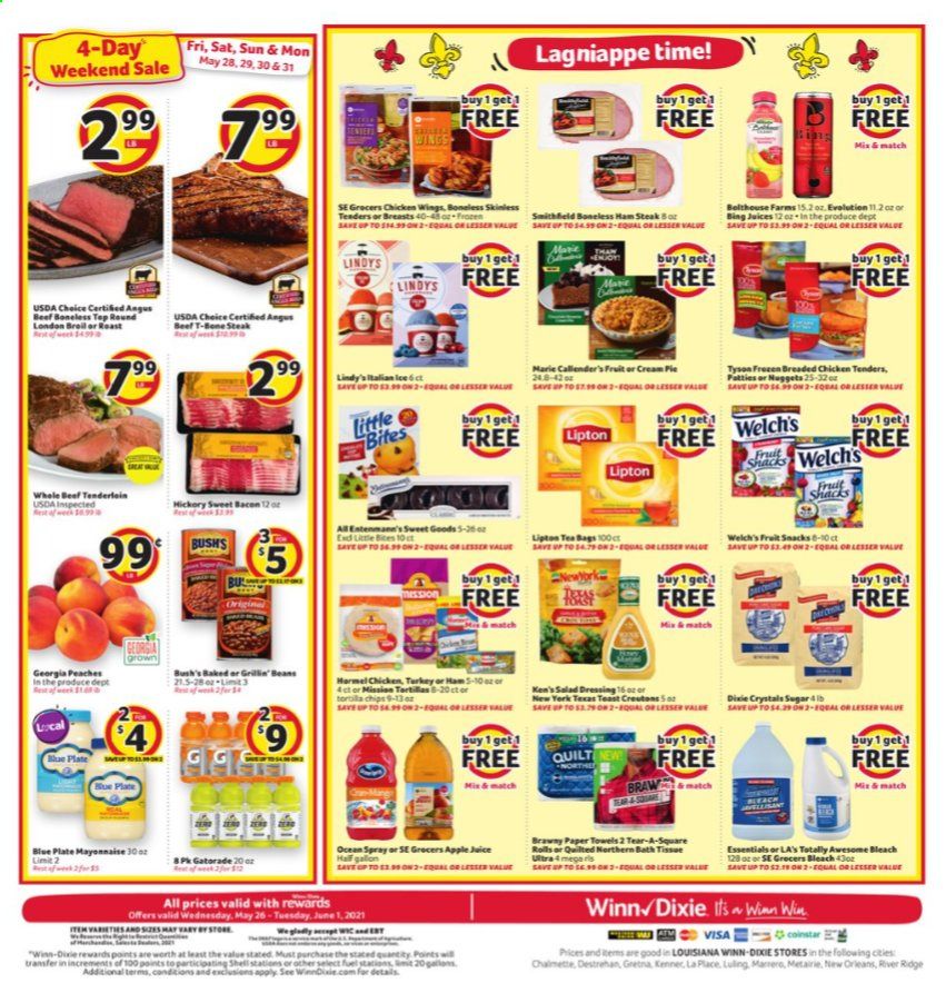 Winn Dixie (AL, FL, GA, LA) Weekly Ad Flyer May 26 to June 1