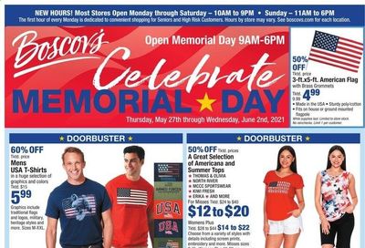 Boscov's (CT, DE, MD, NJ, NY, PA) Weekly Ad Flyer May 27 to June 2