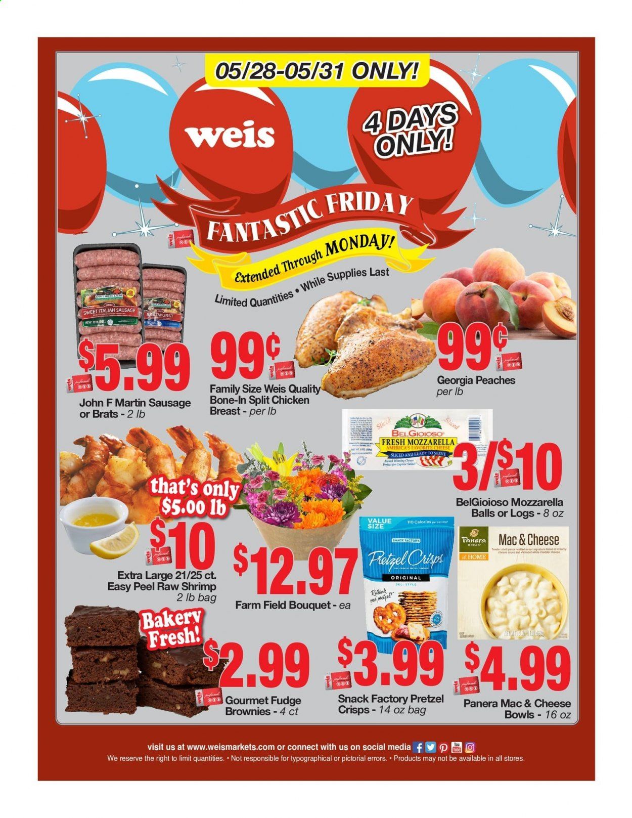 Weis (MD, NY, PA) Weekly Ad Flyer May 28 to May 31