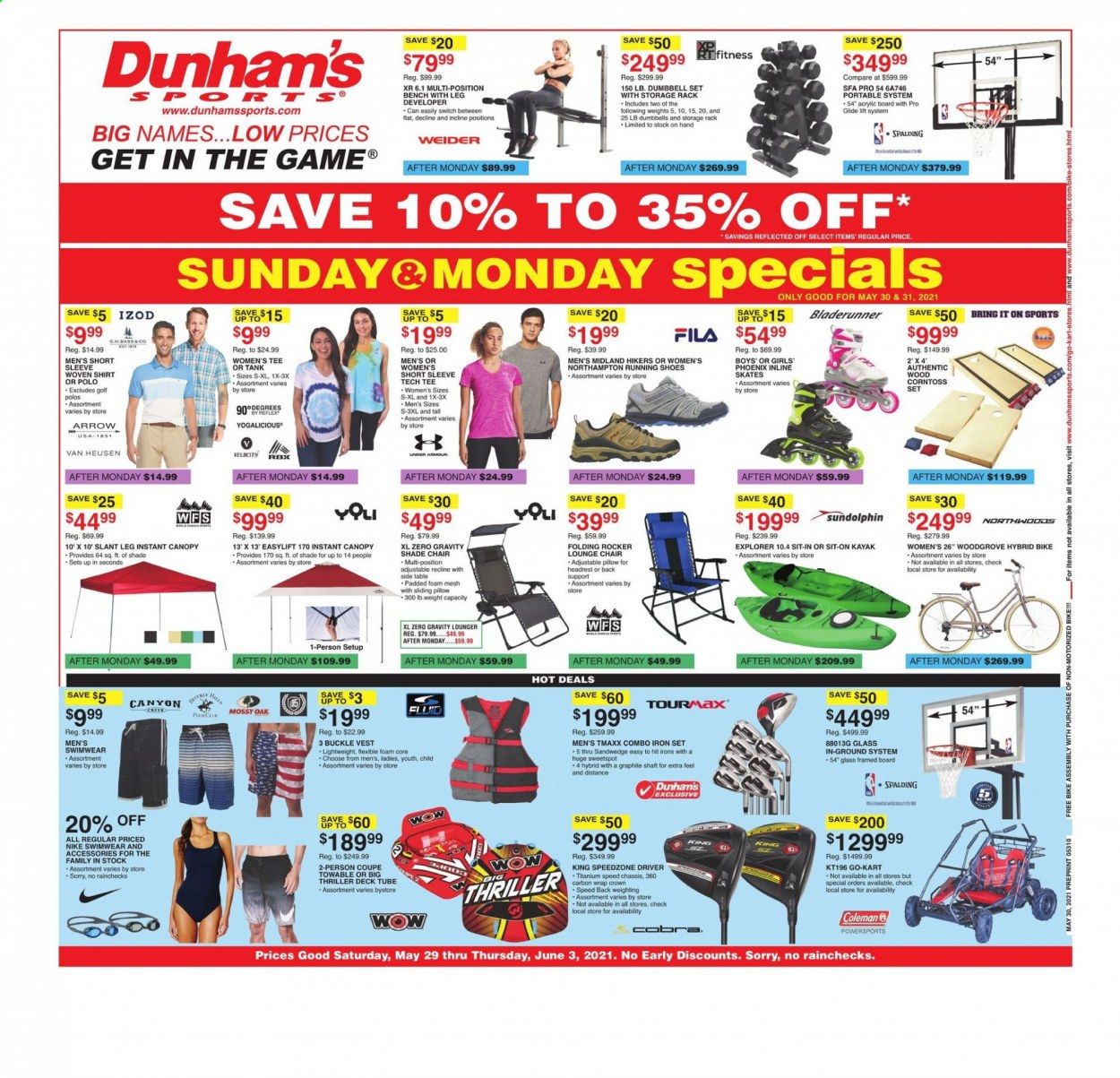 Dunham's Sports (MI, PA, WI) Weekly Ad Flyer May 29 to June 3