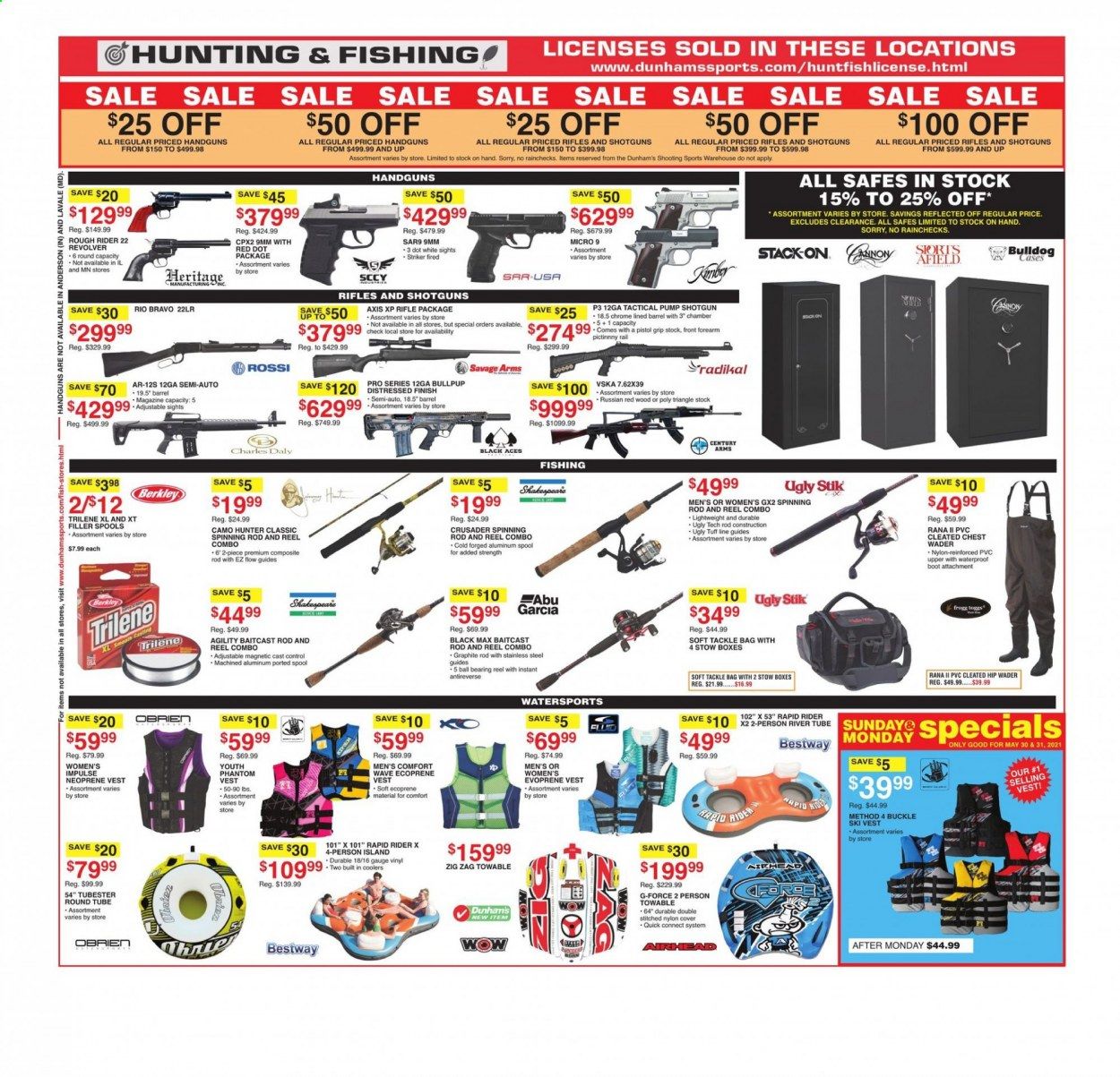 Dunham's Sports (MI, PA, WI) Weekly Ad Flyer May 29 to June 3