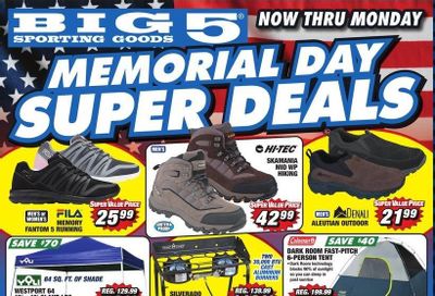 Big 5 (AZ, CA, CO, ID, NM, OR, UT, WA) Weekly Ad Flyer May 28 to May 31