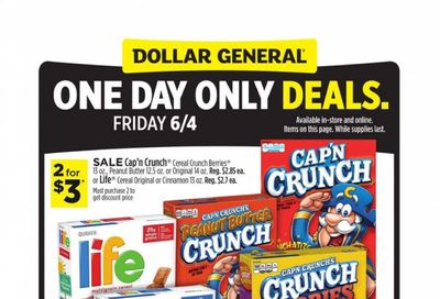 Dollar General Weekly Ad Flyer June 4 to June 4