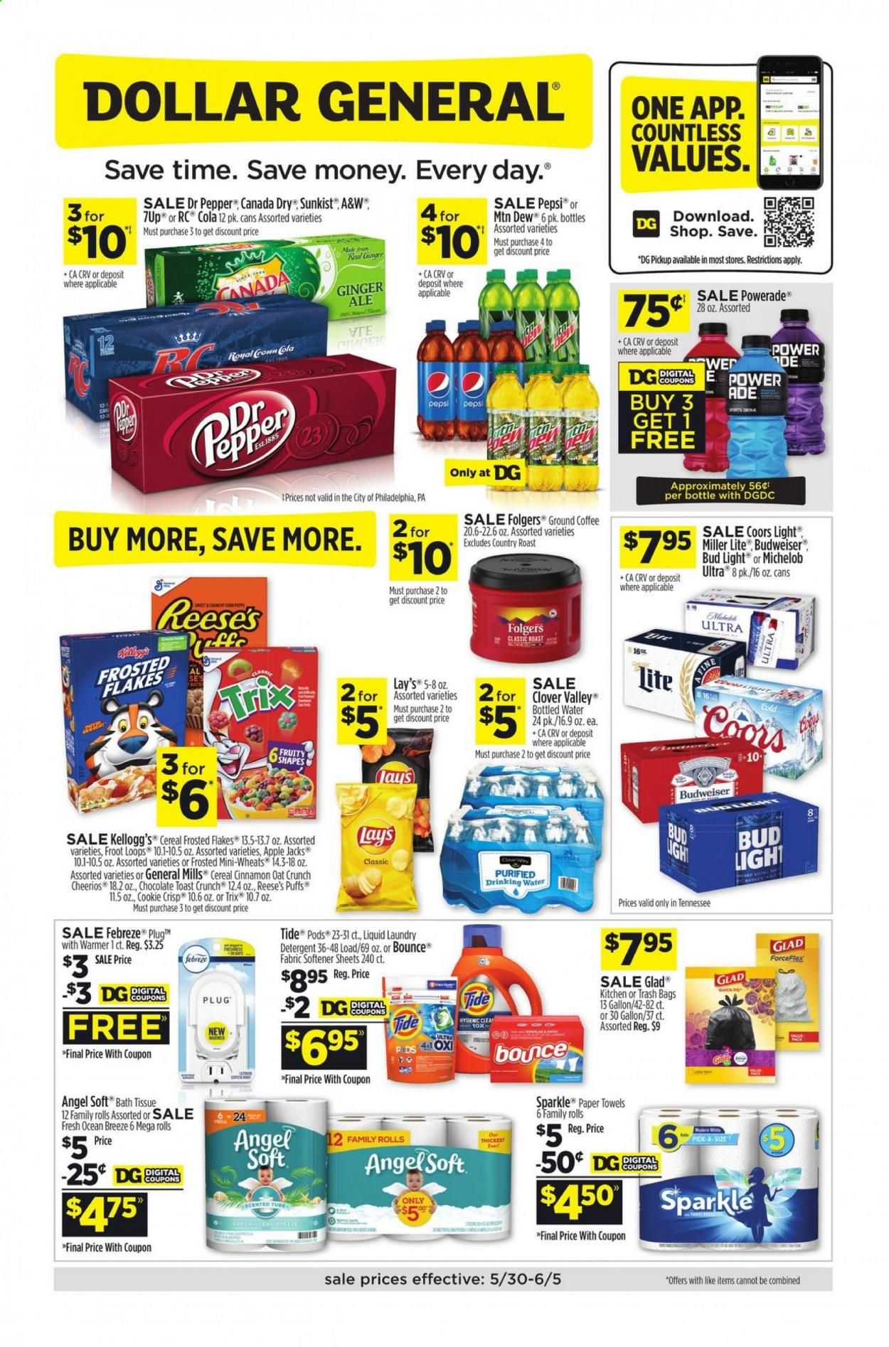 Dollar General (TN) Weekly Ad Flyer May 30 to June 5