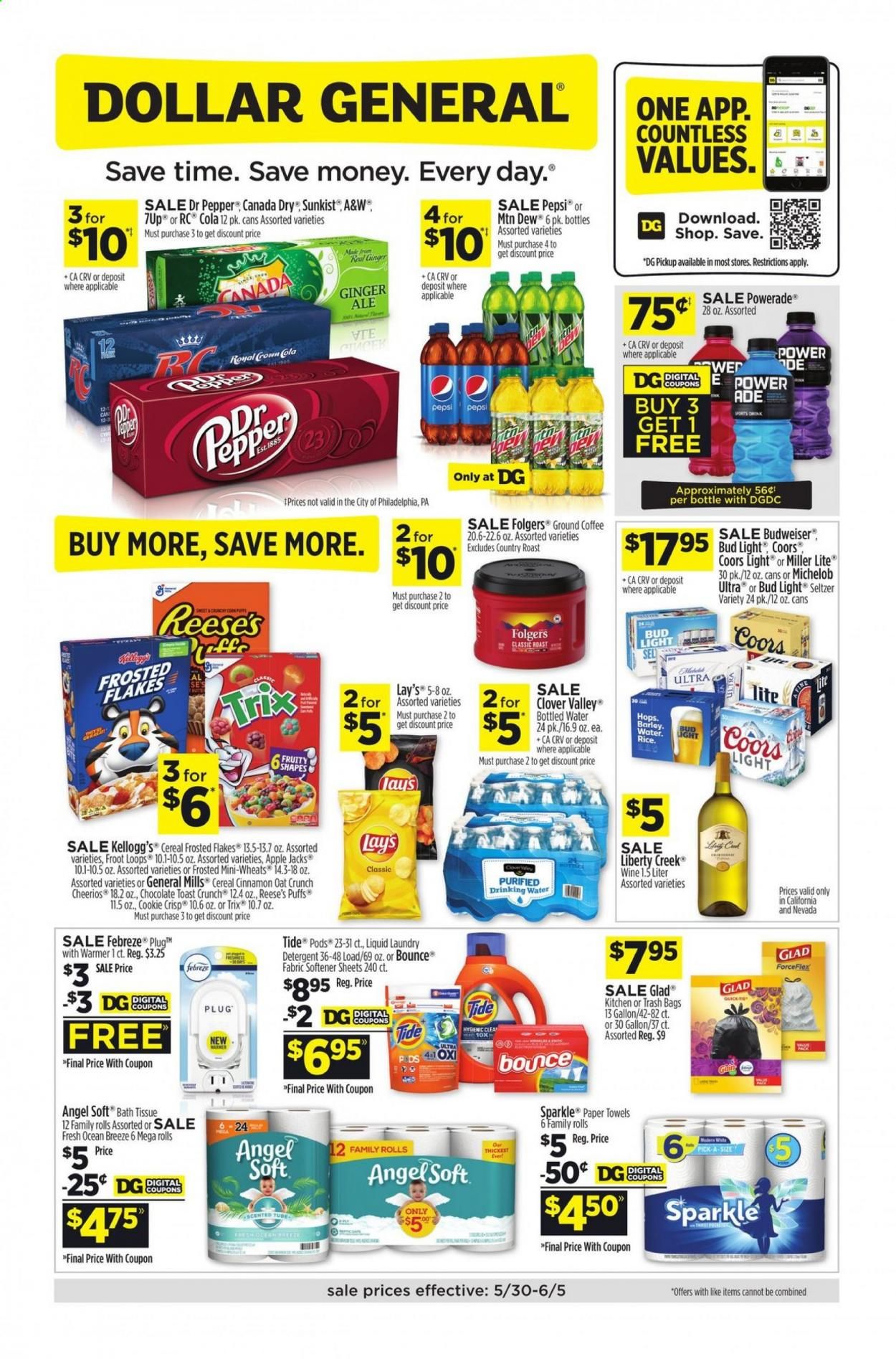 Dollar General (CA) Weekly Ad Flyer May 30 to June 5