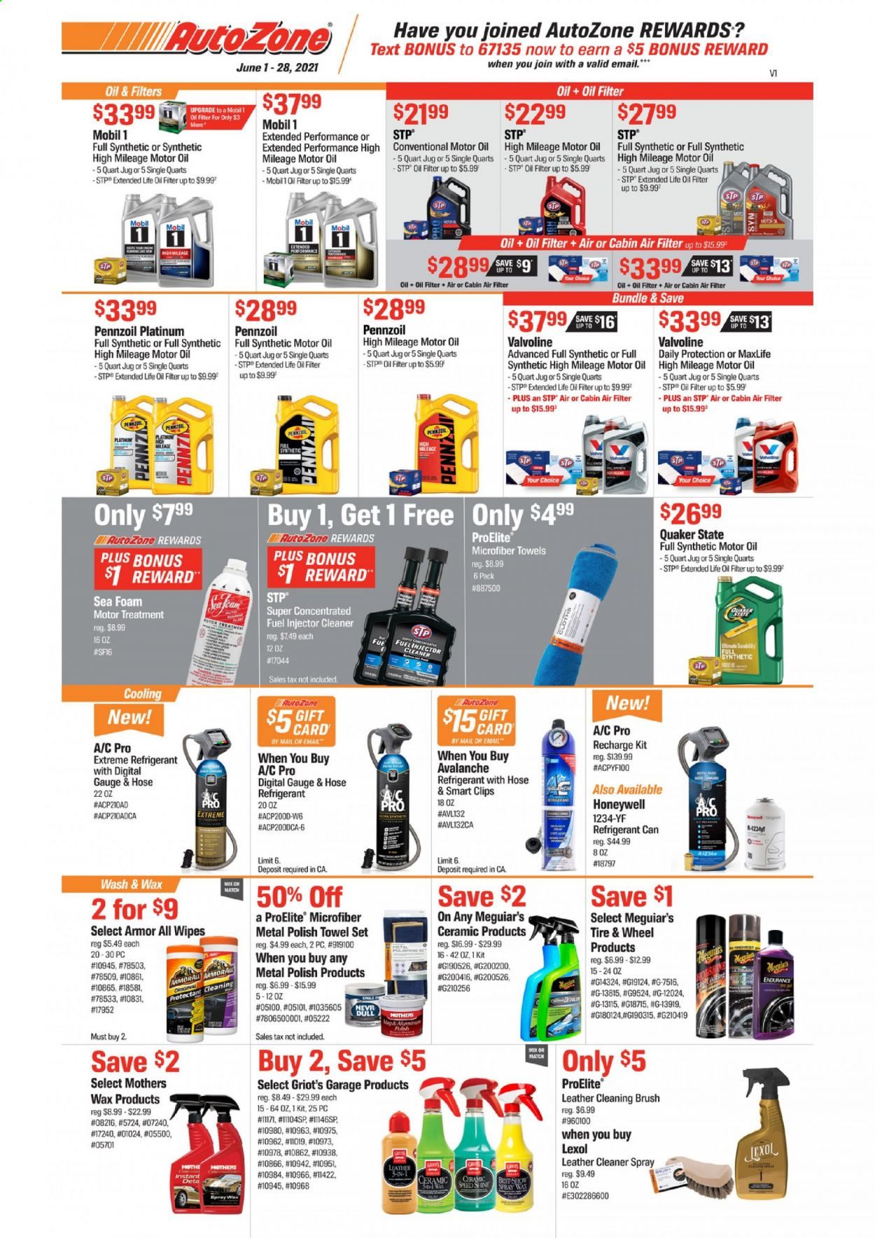 Autozone Weekly Ad Flyer June 1 to June 28
