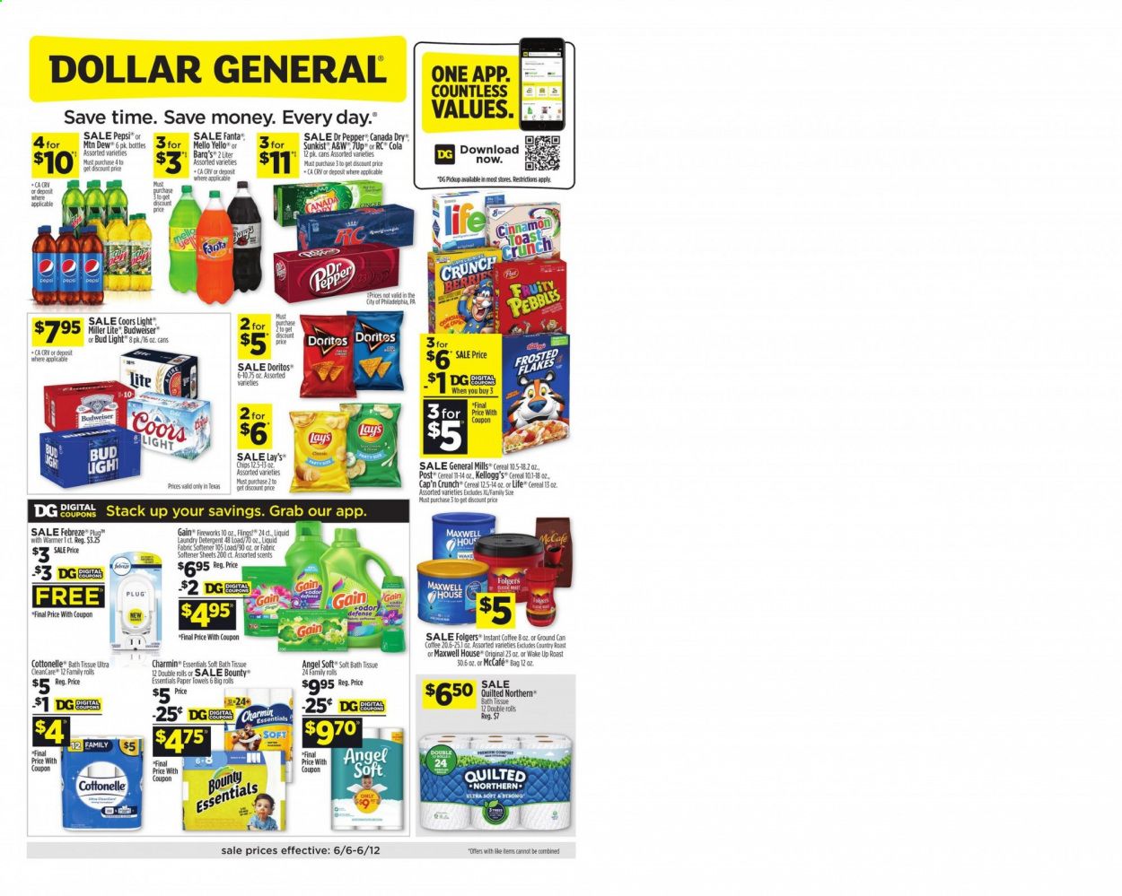 Dollar General (TX) Weekly Ad Flyer June 6 to June 12