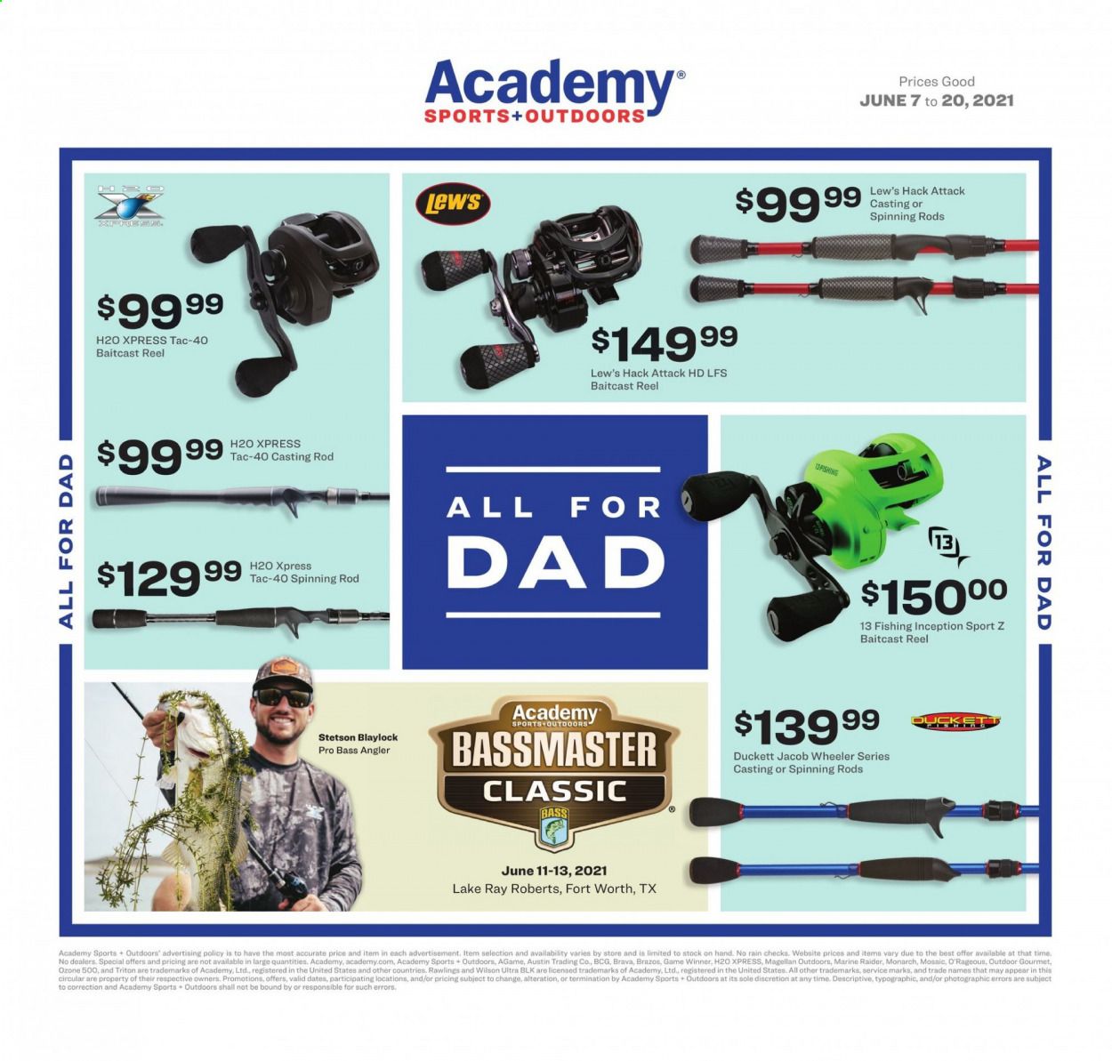 Academy Sports (AL, AR, GA, LA, MO, NC, SC, TN, TX) Weekly Ad Flyer June 7 to June 20