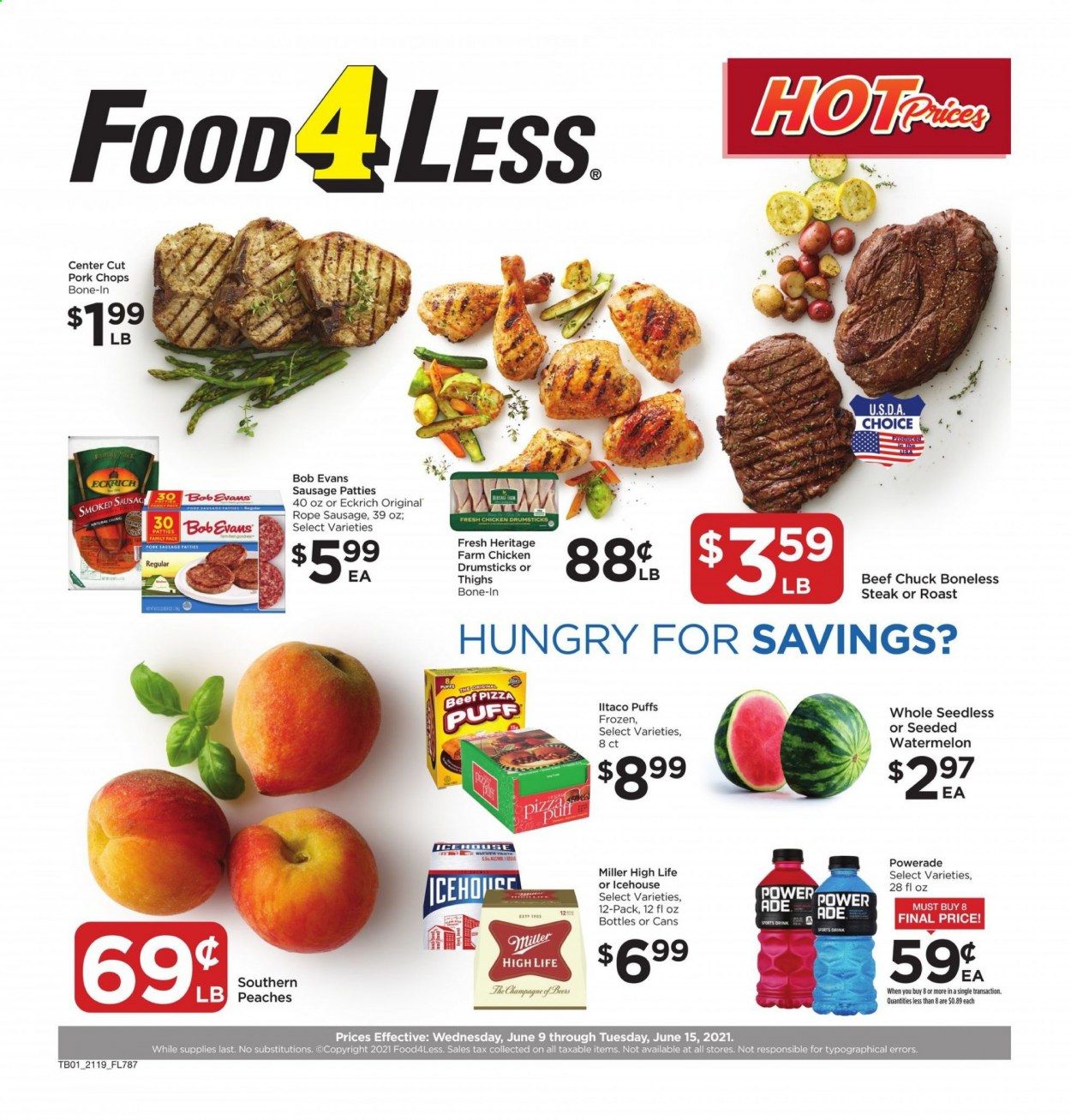 Food 4 Less (IN) Weekly Ad Flyer June 9 to June 15
