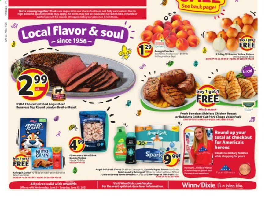 Winn Dixie (AL, FL, GA, LA) Weekly Ad Flyer June 9 to June 15