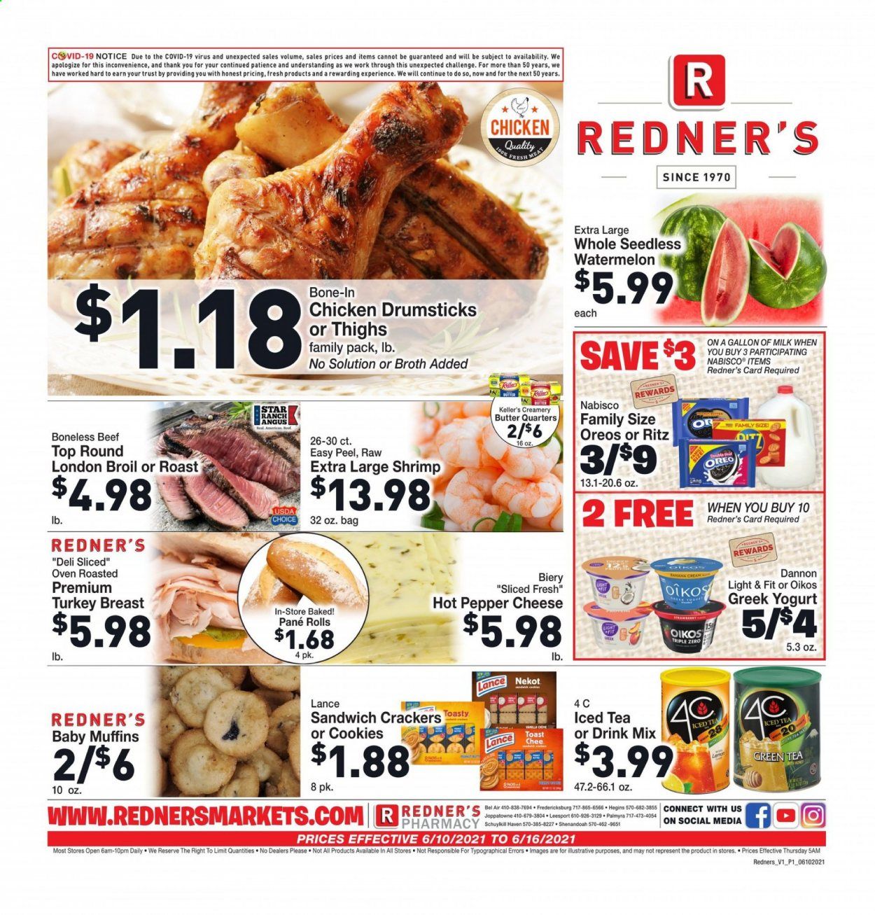 Redner's Markets (DE, MD, PA) Weekly Ad Flyer June 10 to June 16