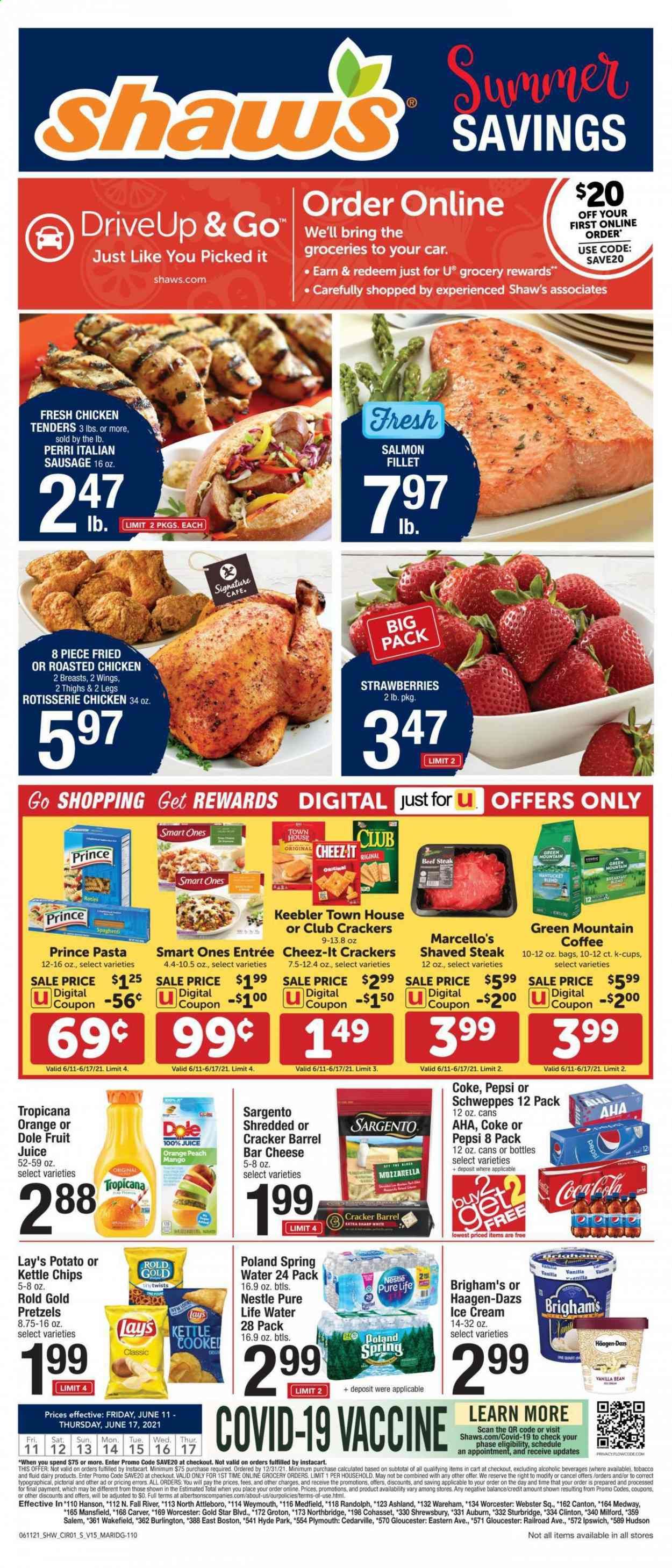 Shaw’s (MA, ME, NH, RI, VT) Weekly Ad Flyer June 11 to June 17