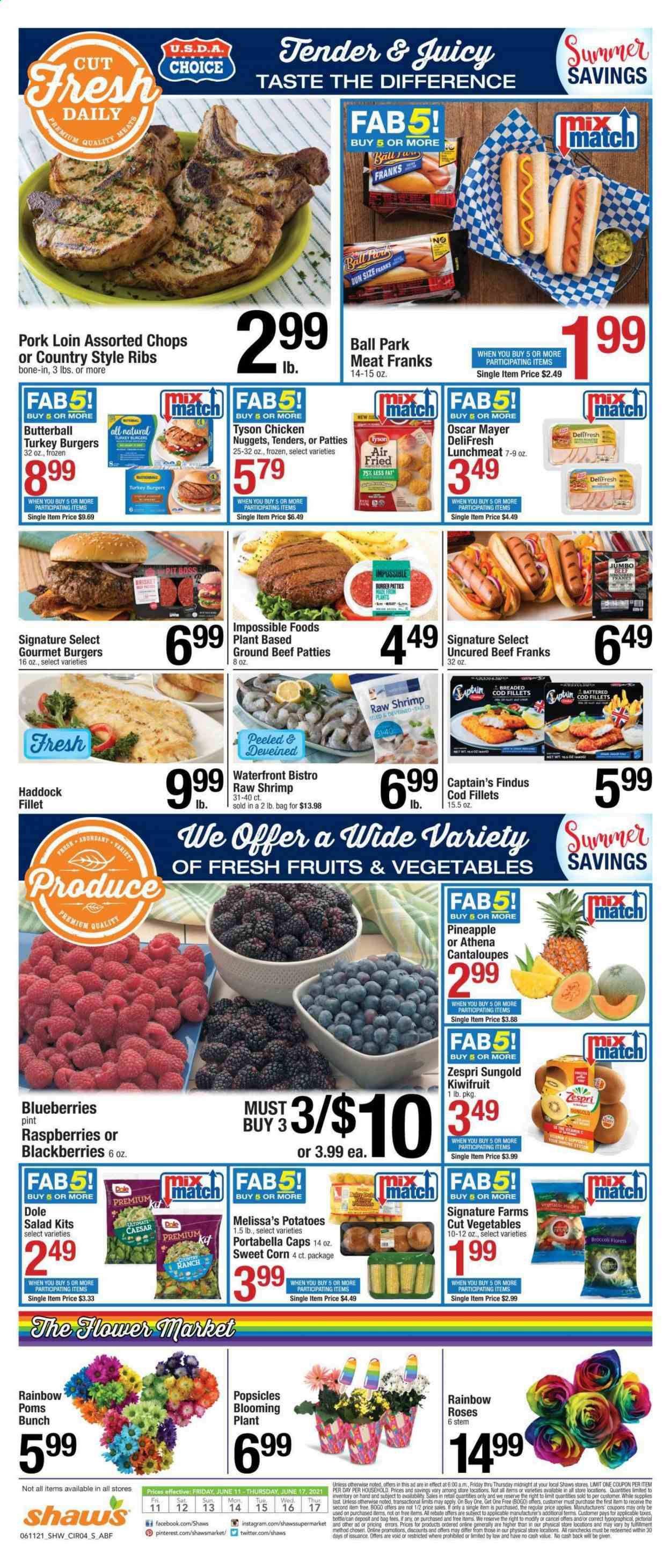 Shaw’s (MA, ME, NH, RI, VT) Weekly Ad Flyer June 11 to June 17
