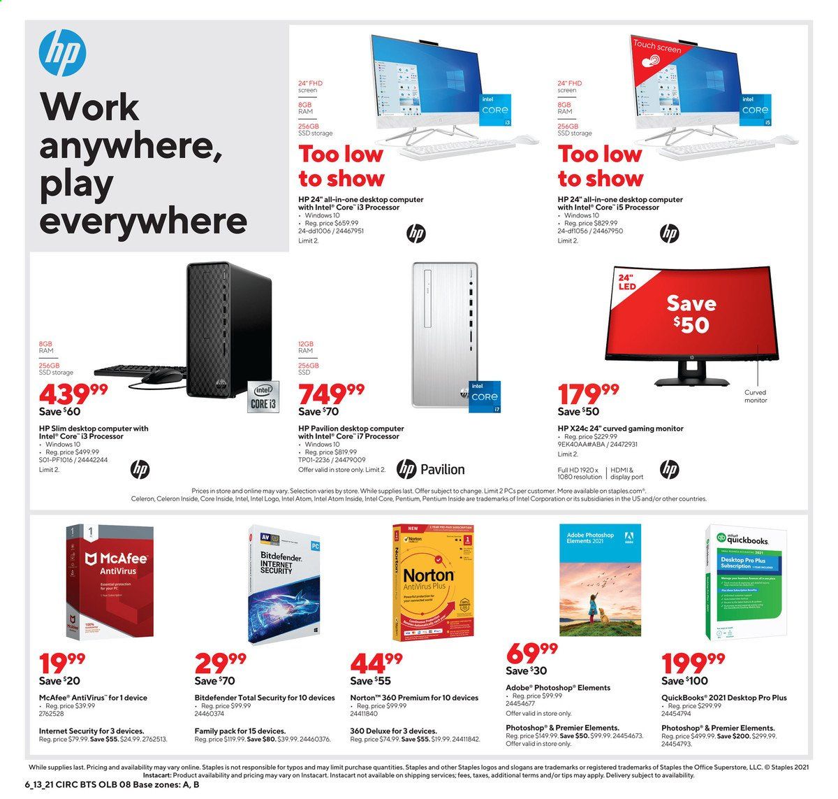 Staples Weekly Ad Flyer June 13 to June 19