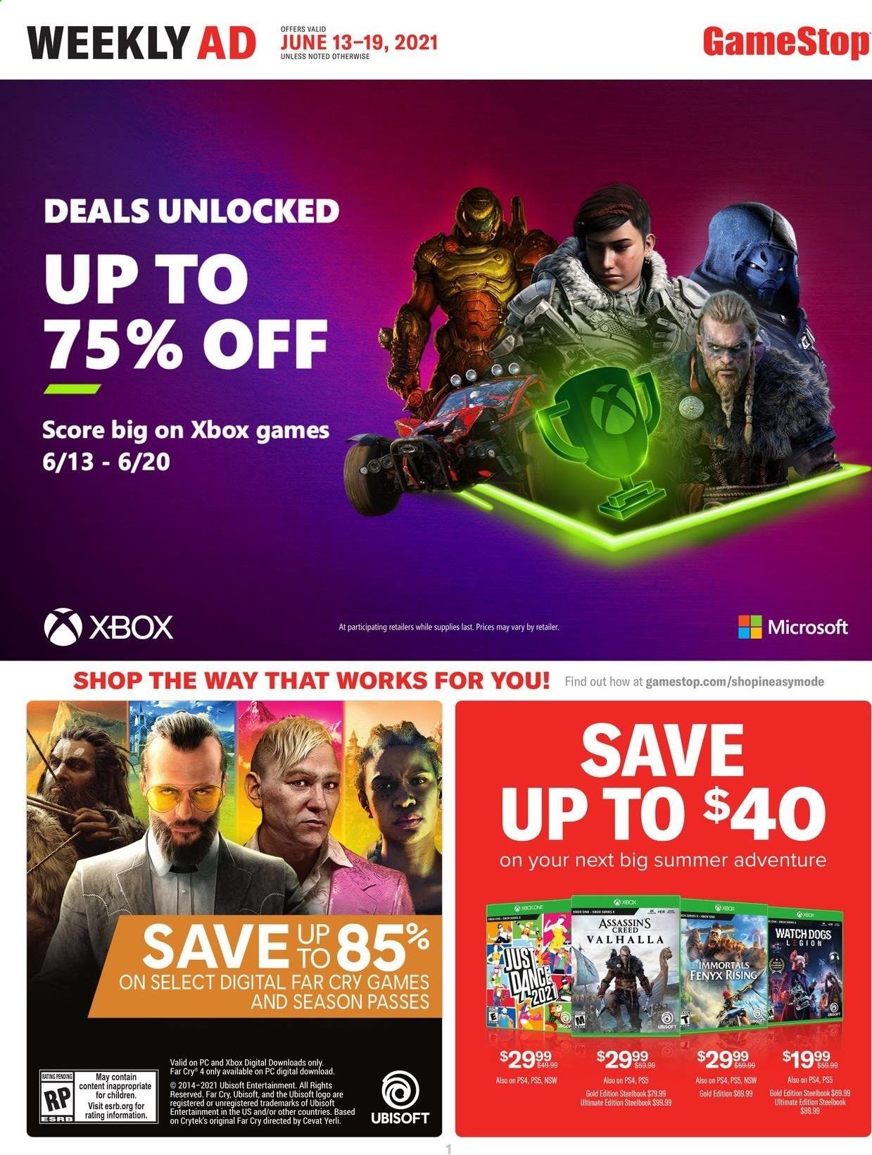 GameStop Weekly Ad Flyer June 13 to June 19