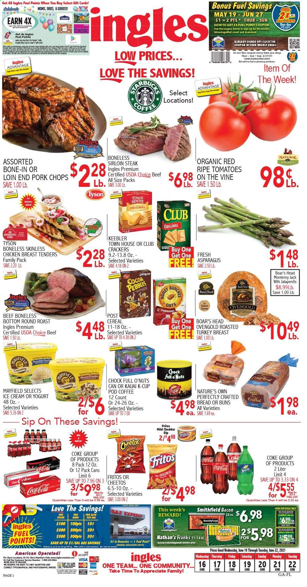 Ingles (GA, NC, SC, TN) Weekly Ad Flyer June 16 to June 22