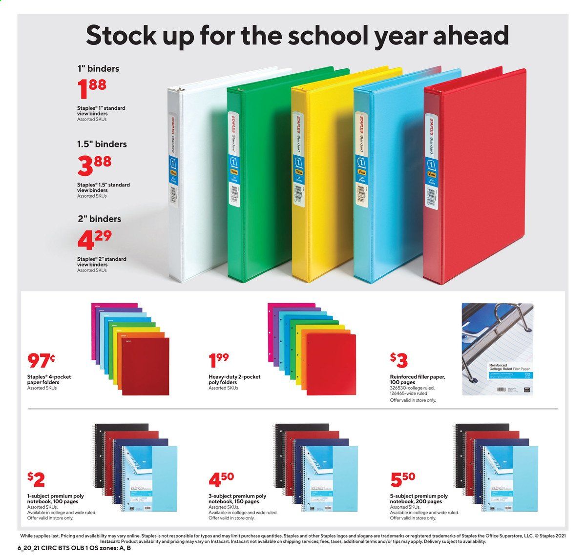 Staples Weekly Ad Flyer June 20 to June 26
