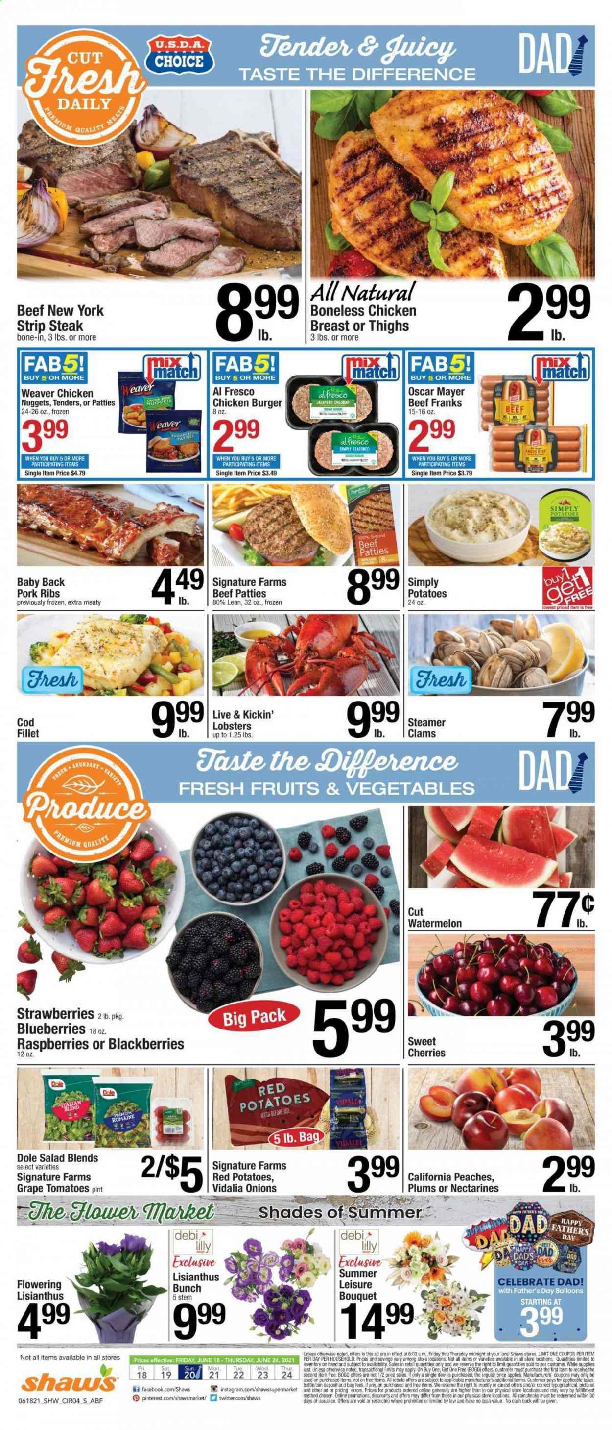 Shaw’s (MA, ME, NH, RI, VT) Weekly Ad Flyer June 18 to June 24