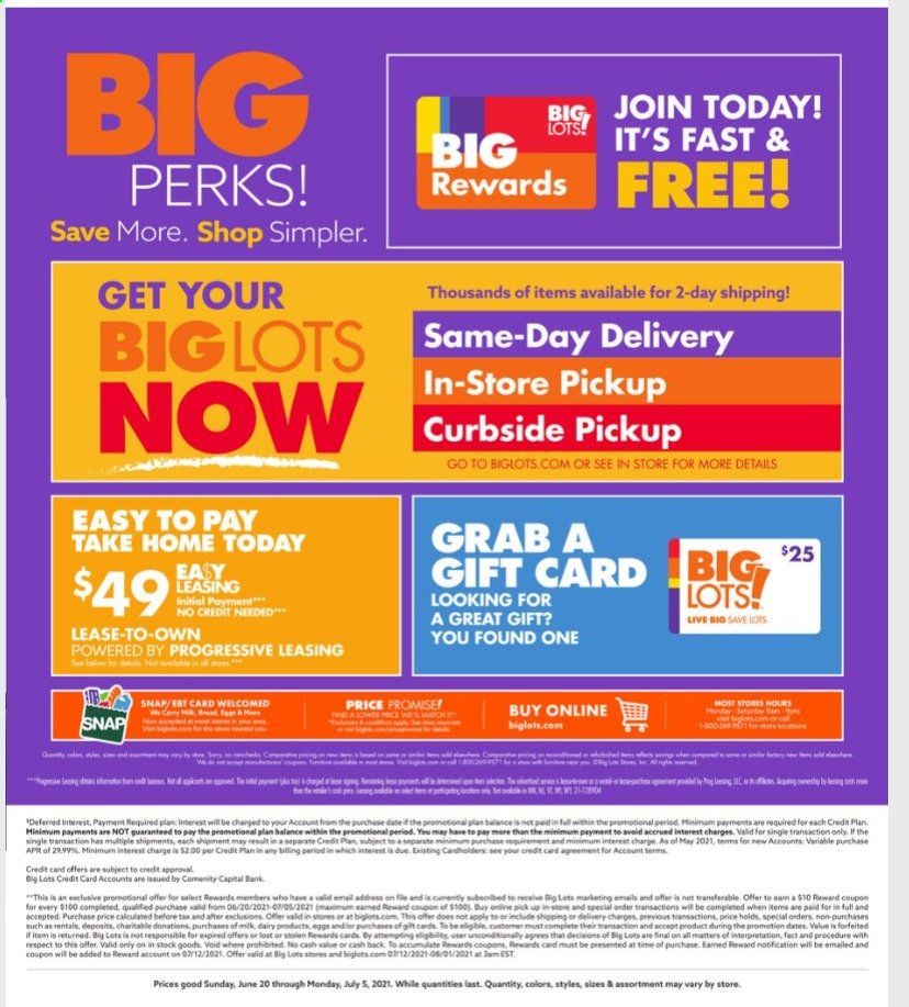Big Lots Weekly Ad Flyer June 20 to July 5