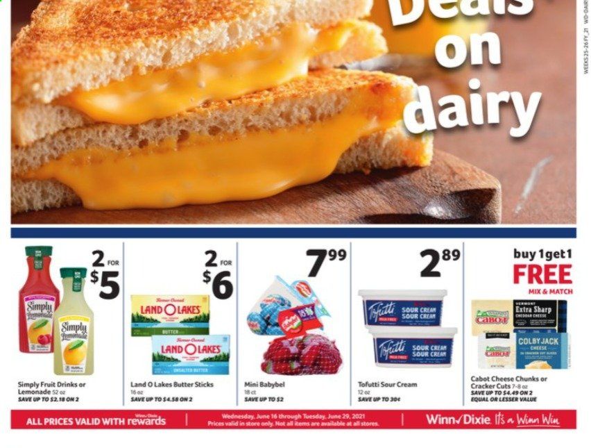Winn Dixie (AL, FL, GA, LA) Weekly Ad Flyer June 16 to June 29