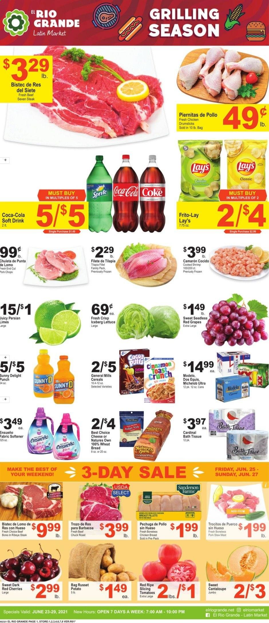 El Rio Grande (10, 21, 25, 30, 34, 53, 90) Weekly Ad Flyer June 23 to June 29