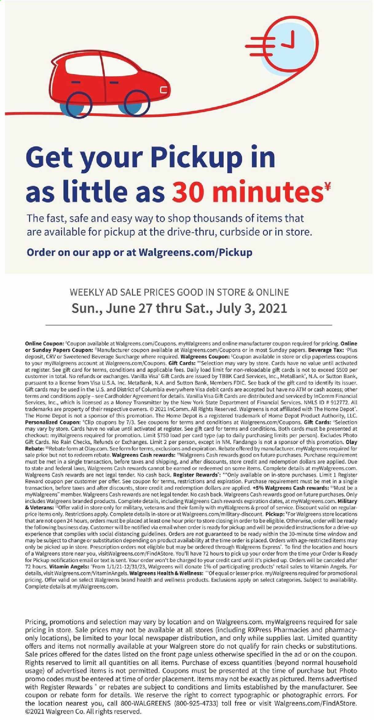 Walgreens Weekly Ad Flyer June 27 to July 3