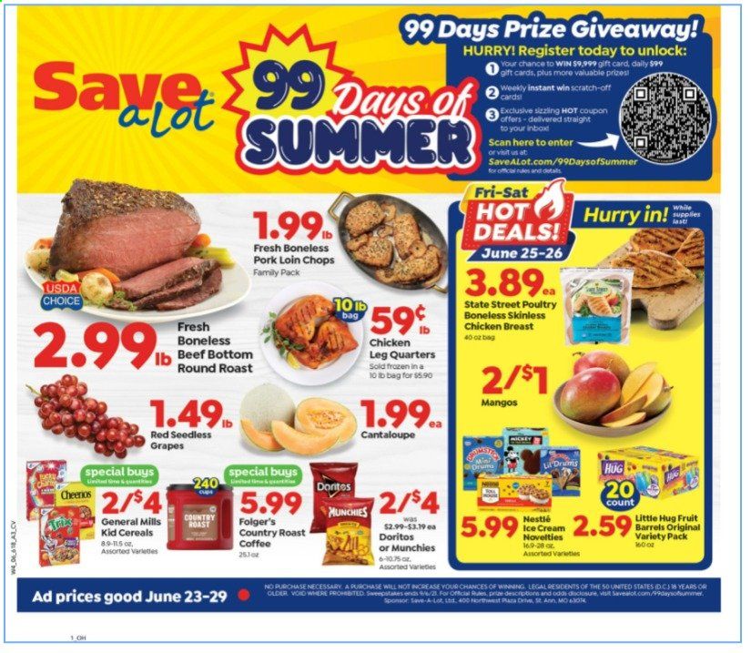 Save a Lot Weekly Ad Flyer June 23 to June 29