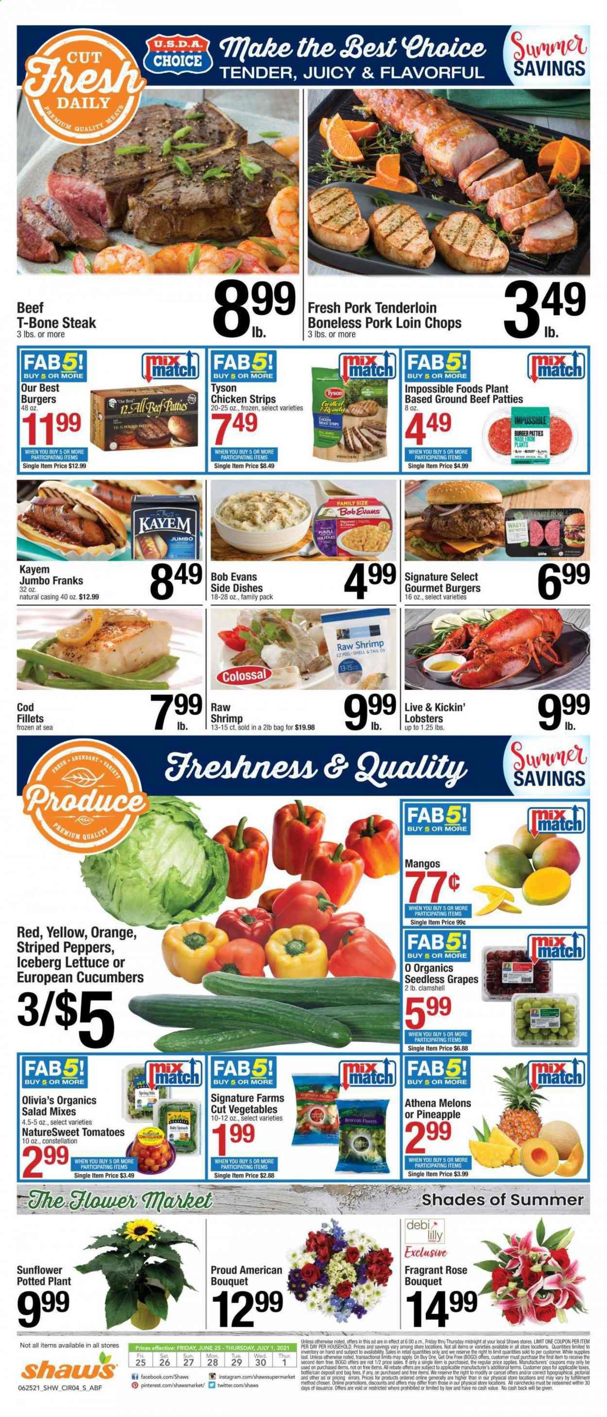 Shaw’s (MA, ME, NH, RI, VT) Weekly Ad Flyer June 25 to July 1