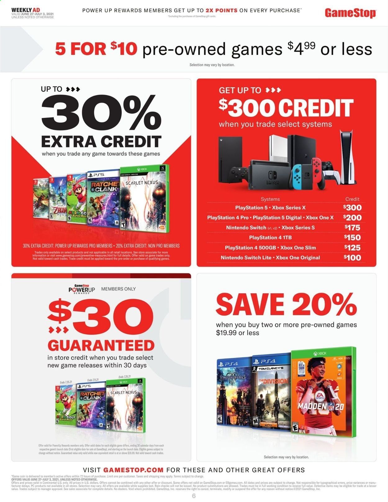 GameStop Weekly Ad Flyer June 27 to July 3