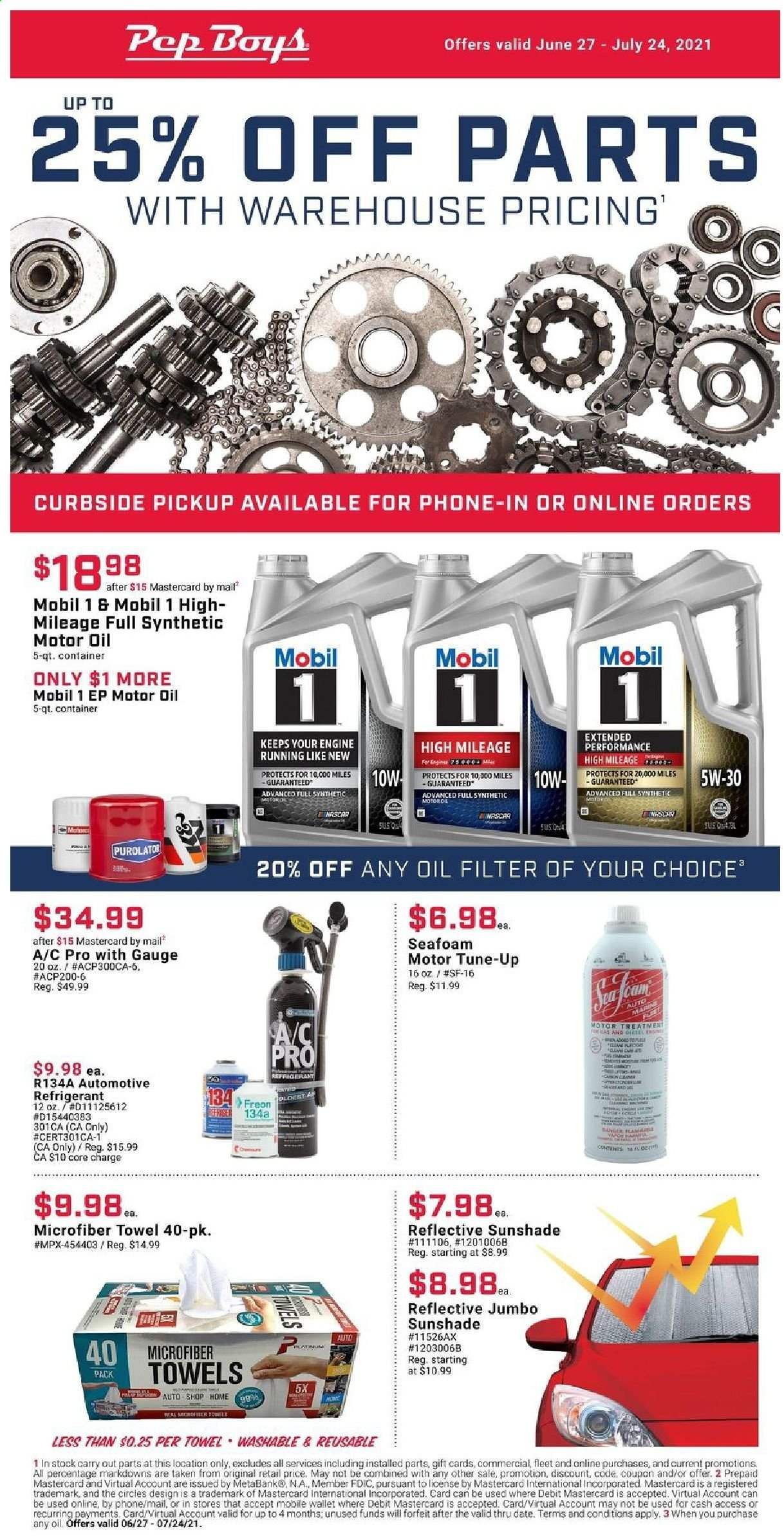 Pep Boys Weekly Ad Flyer June 27 to July 24