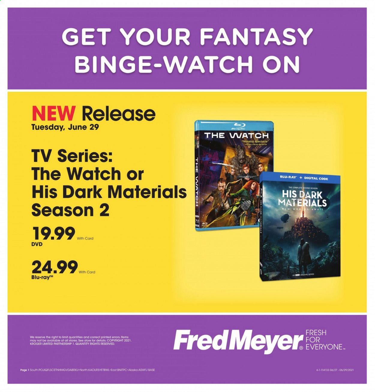 Fred Meyer (DC, DE, NJ, NY, PA, VA) Weekly Ad Flyer June 29 to June 29
