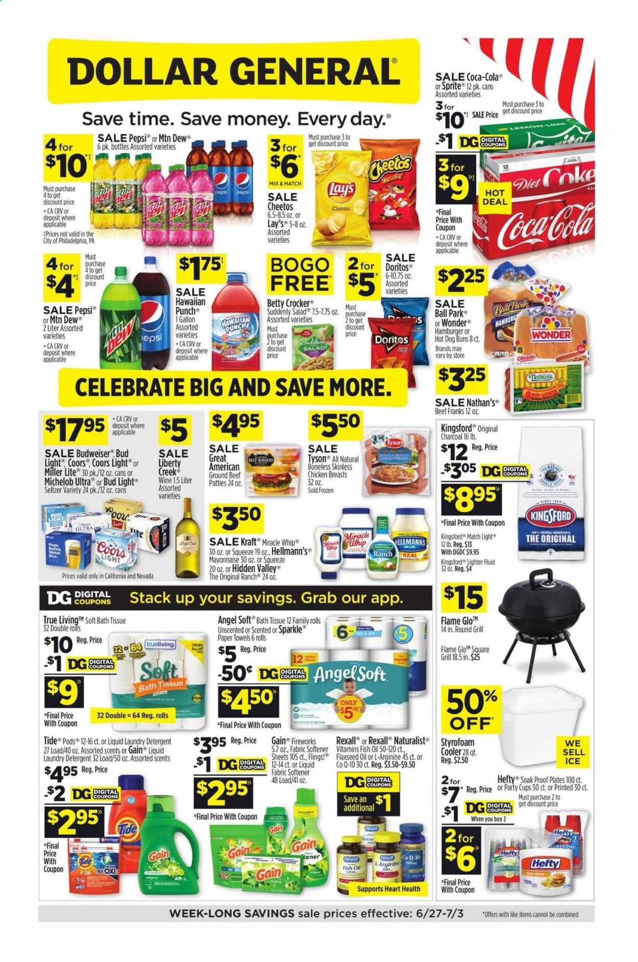 Dollar General (CA, NV) Weekly Ad Flyer June 27 to July 3
