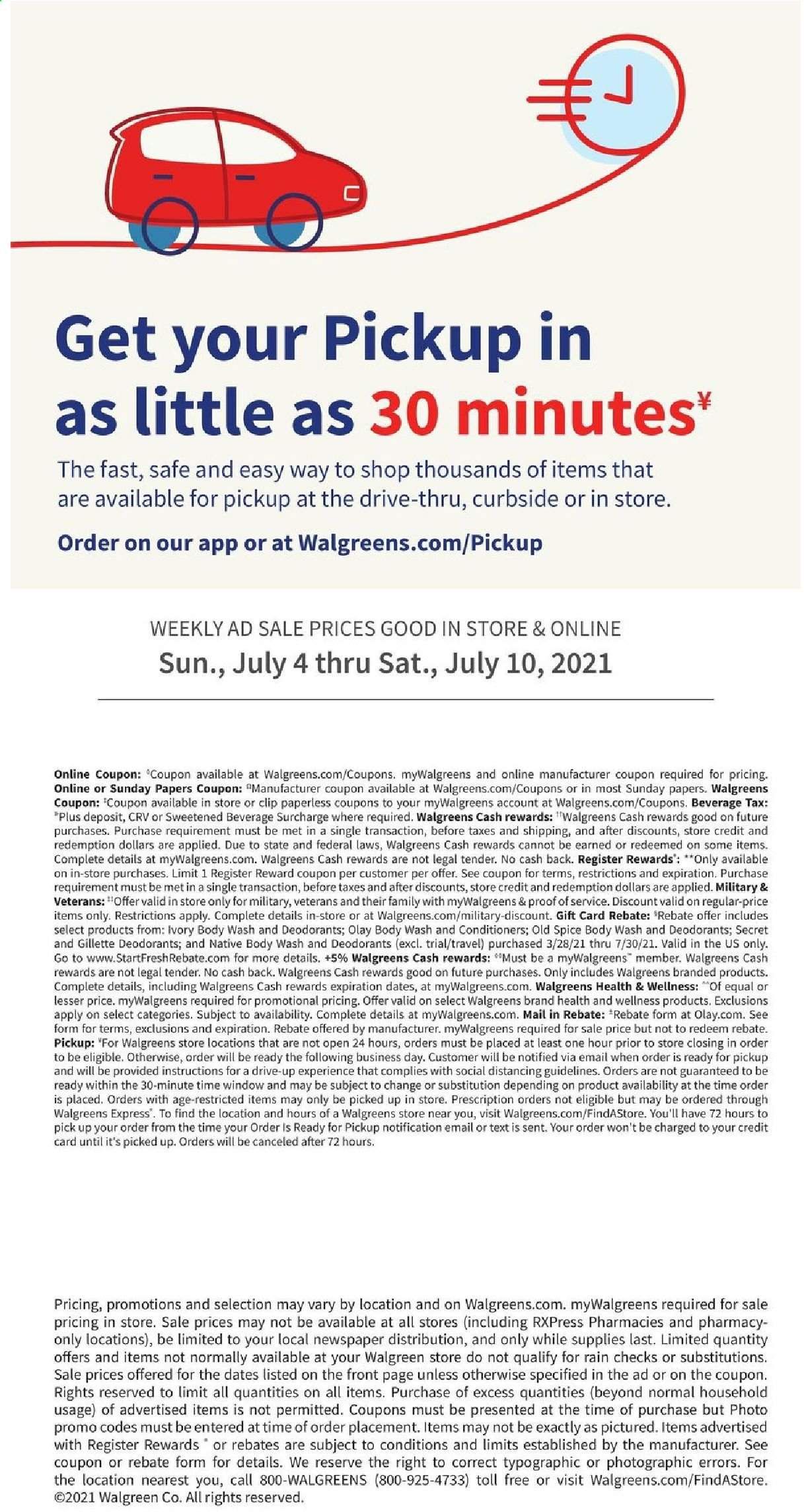 Walgreens Weekly Ad Flyer July 4 to July 10