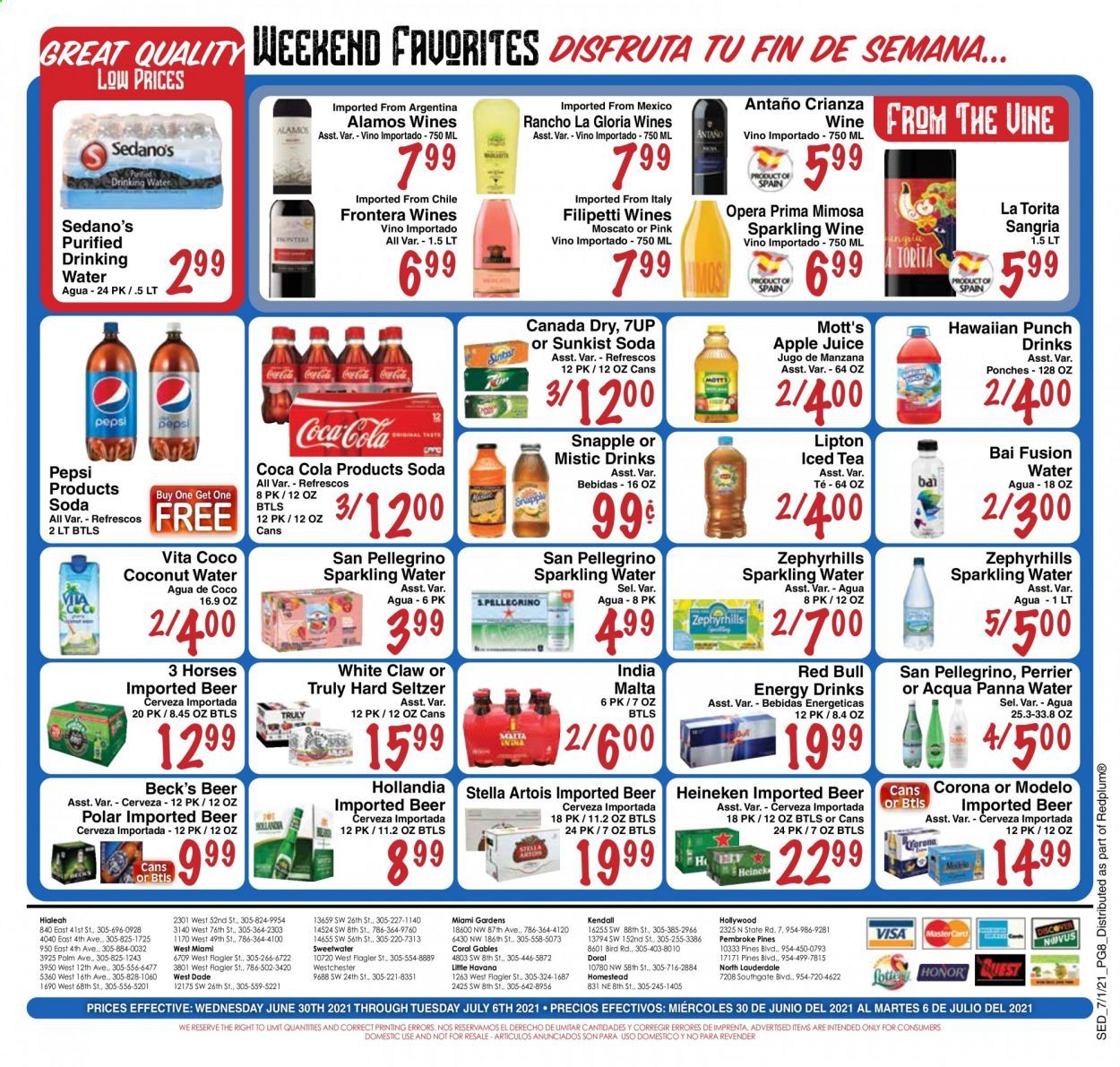 Sedano's (FL) Weekly Ad Flyer June 30 to July 6