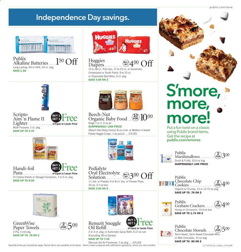 Publix (AL, FL, GA, NC, SC, TN) Weekly Ad Flyer July 1 to July 7