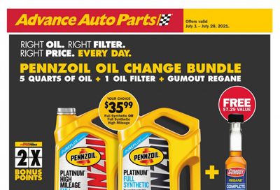 Advance Auto Parts Weekly Ad Flyer July 1 to July 28