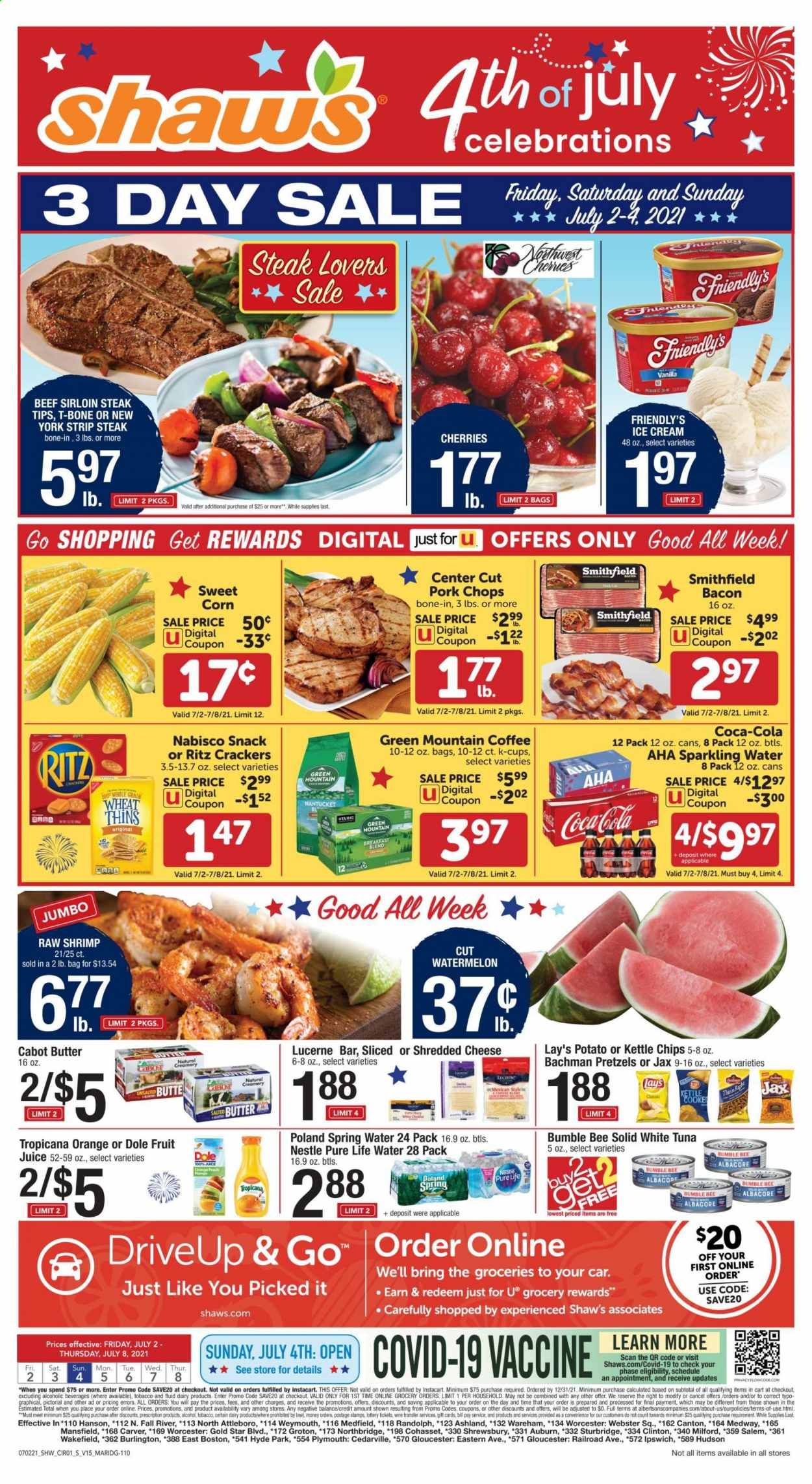 Shaw’s (MA, ME, NH, RI, VT) Weekly Ad Flyer July 2 to July 8