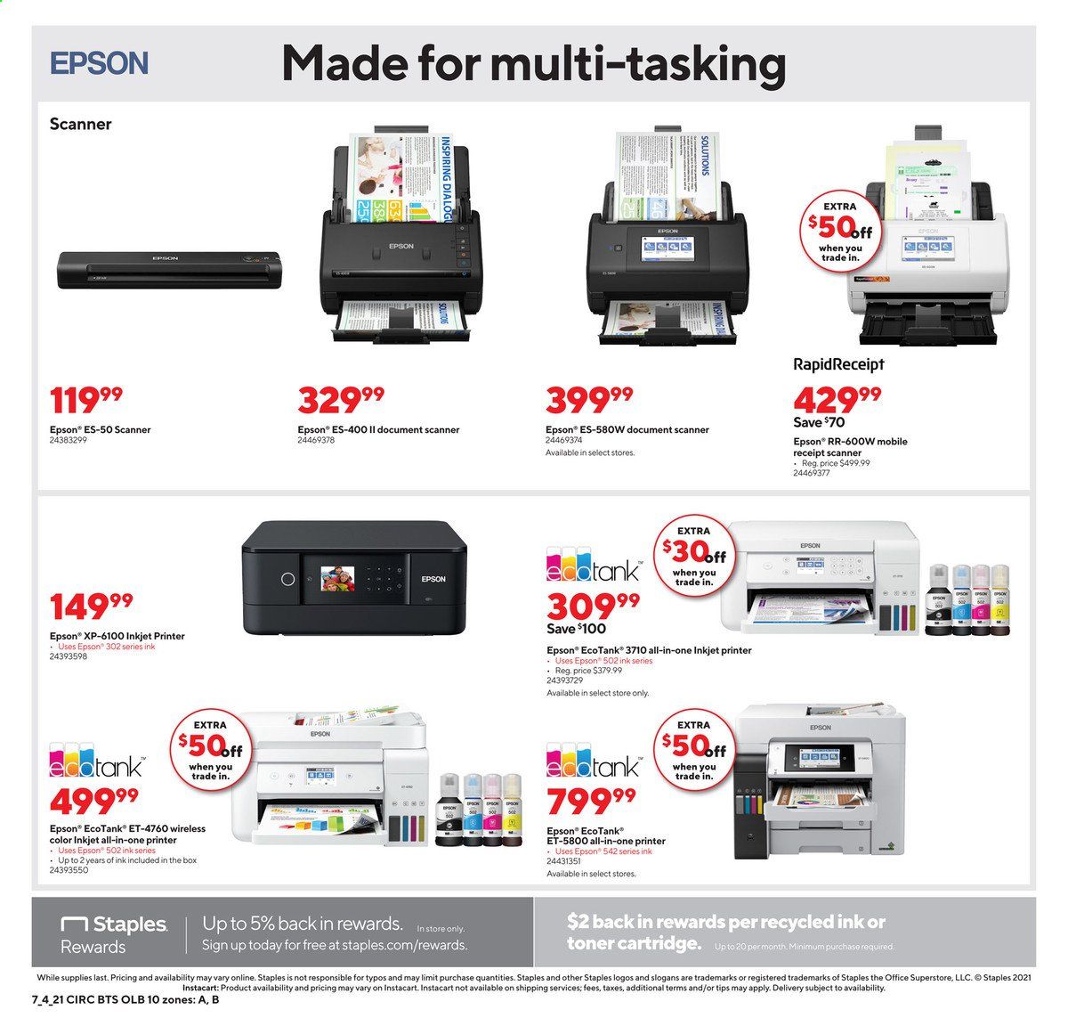 Staples Weekly Ad Flyer July 4 to July 10