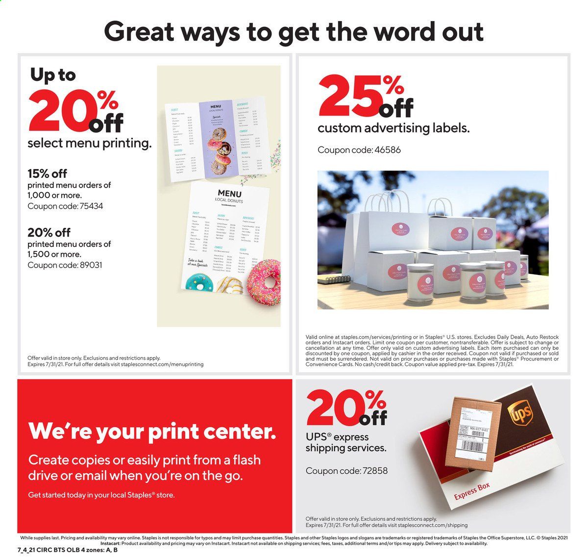 Staples Weekly Ad Flyer July 4 to July 10