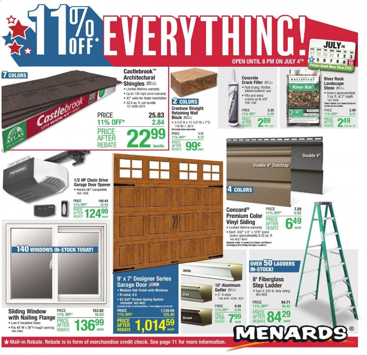 Menards Weekly Ad Flyer July 1 to July 10