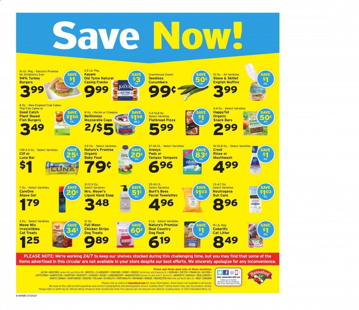 Hannaford (NH) Weekly Ad Flyer July 4 to July 10