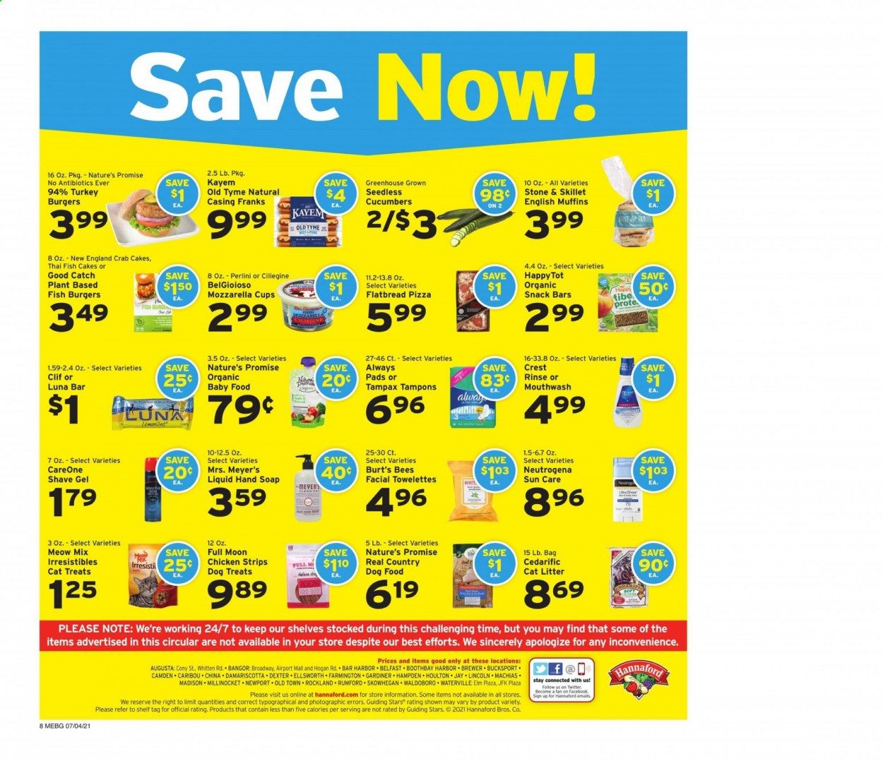 Hannaford (ME) Weekly Ad Flyer July 4 to July 10