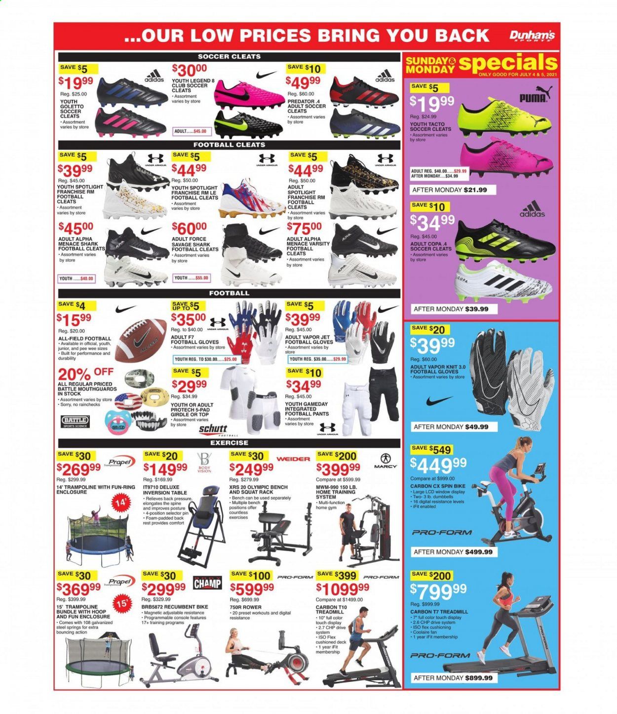 Dunham's Sports (IN, MN, NC, OH, PA, SD, TN, WV) Weekly Ad Flyer July 3 to July 8